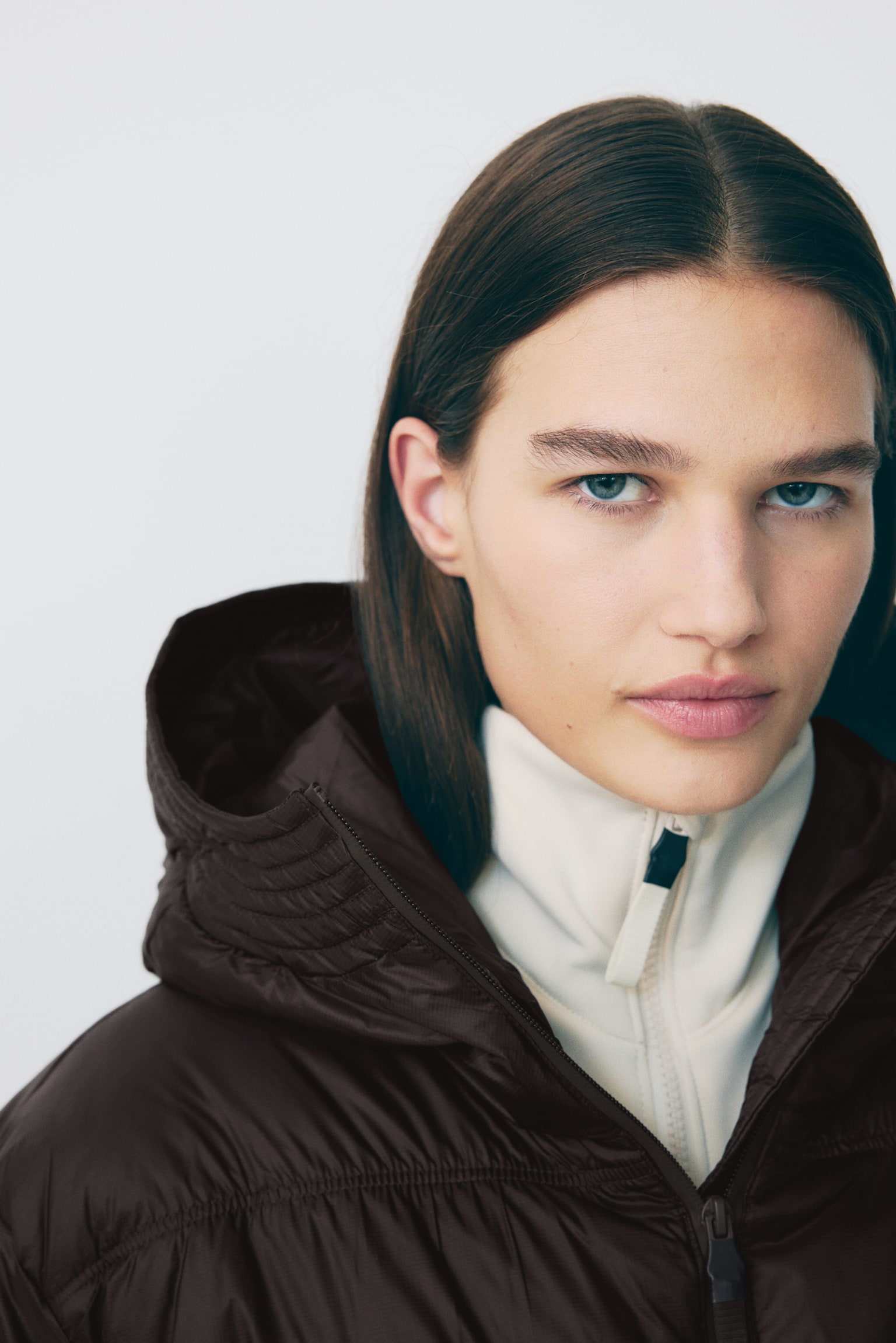 Down puffer ski jacket with ThermoMove™ - Coffee bean brown/Light peach - 5