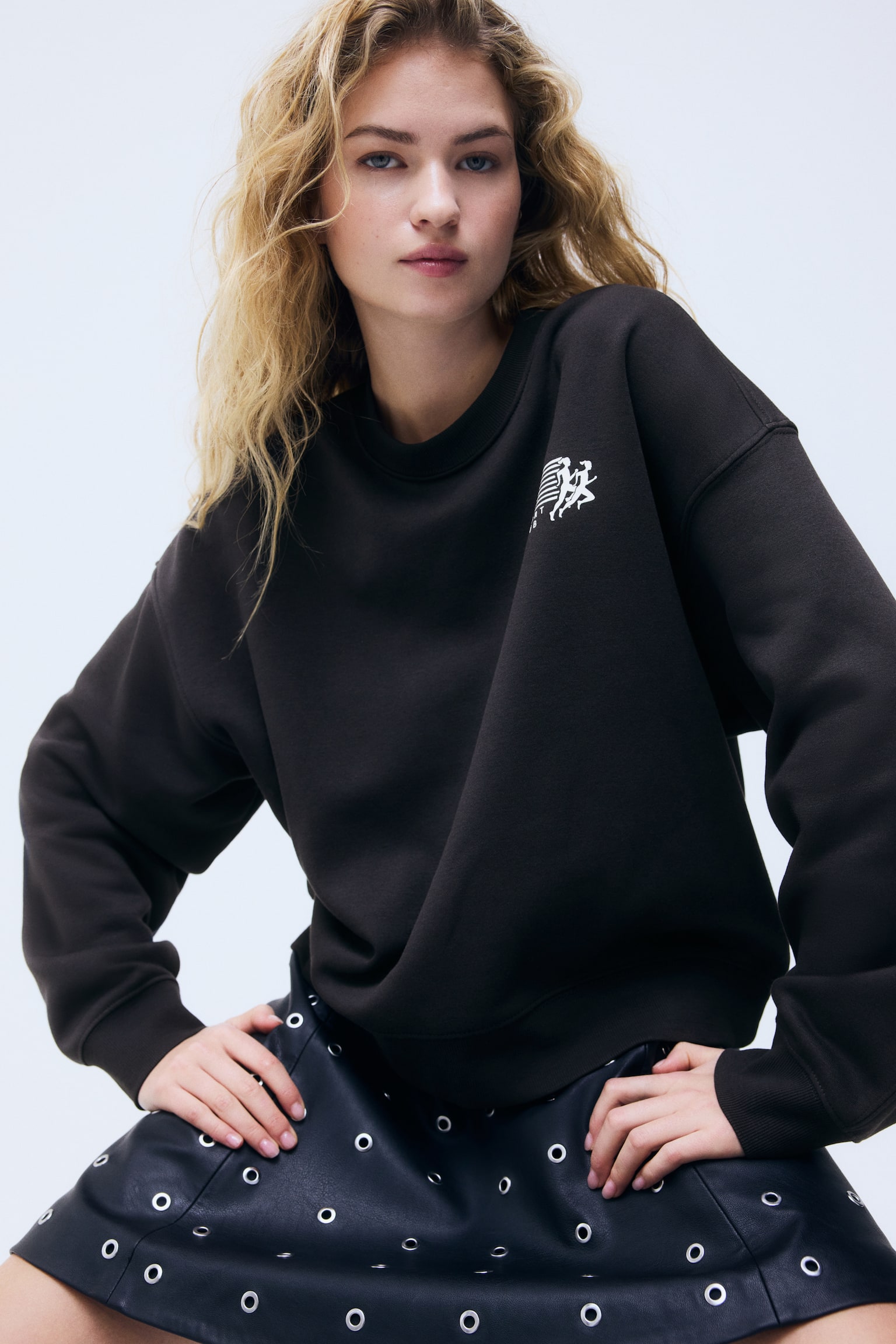 סווטשירט עם הדפס - אפור כהה/Sport Club/אפור מלאנז'/Long Beach - 5