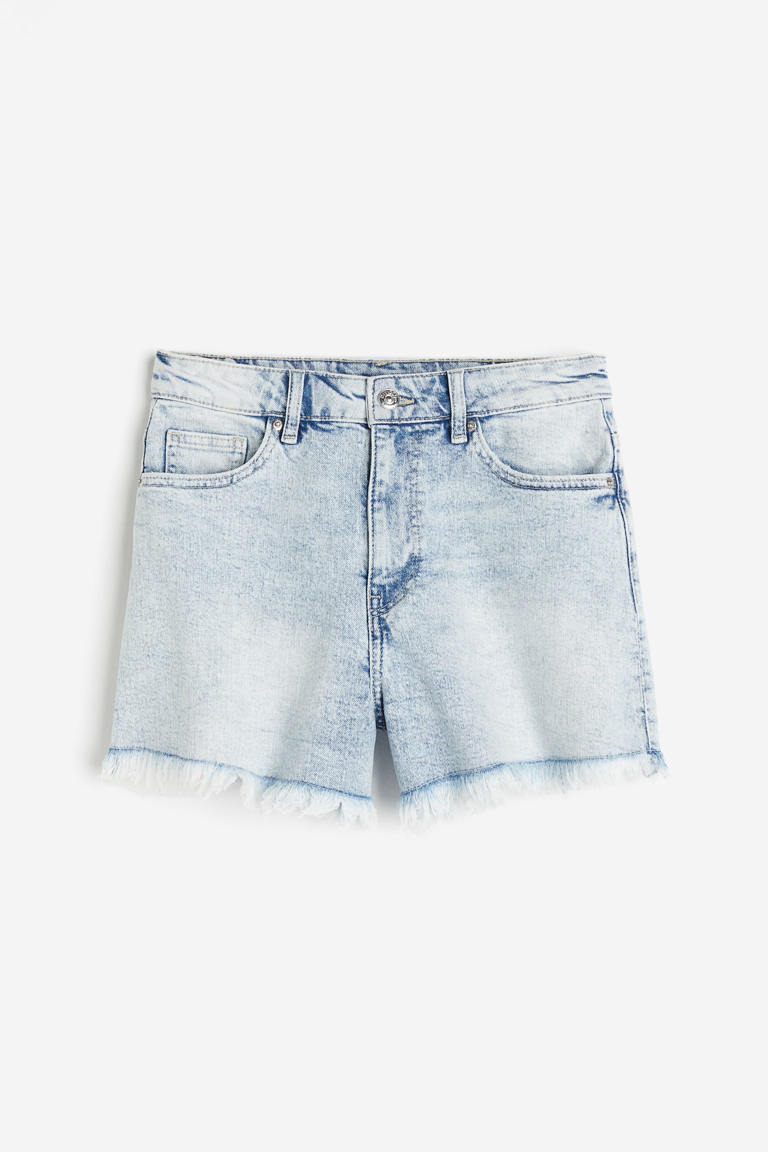 High Waist Denim Shorts - Pale denim blue/Light grey/Black/Pale denim blue/White/Light denim blue - 2