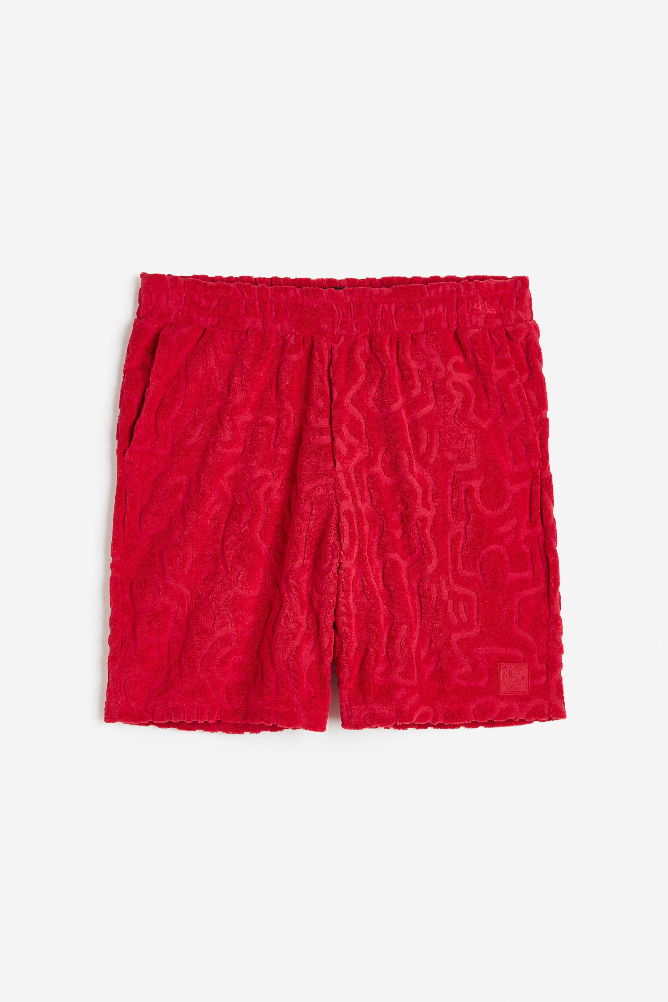 View larger image: Regular Fit Terry shorts - Red/Keith Haring - Men | H&M IN 1
