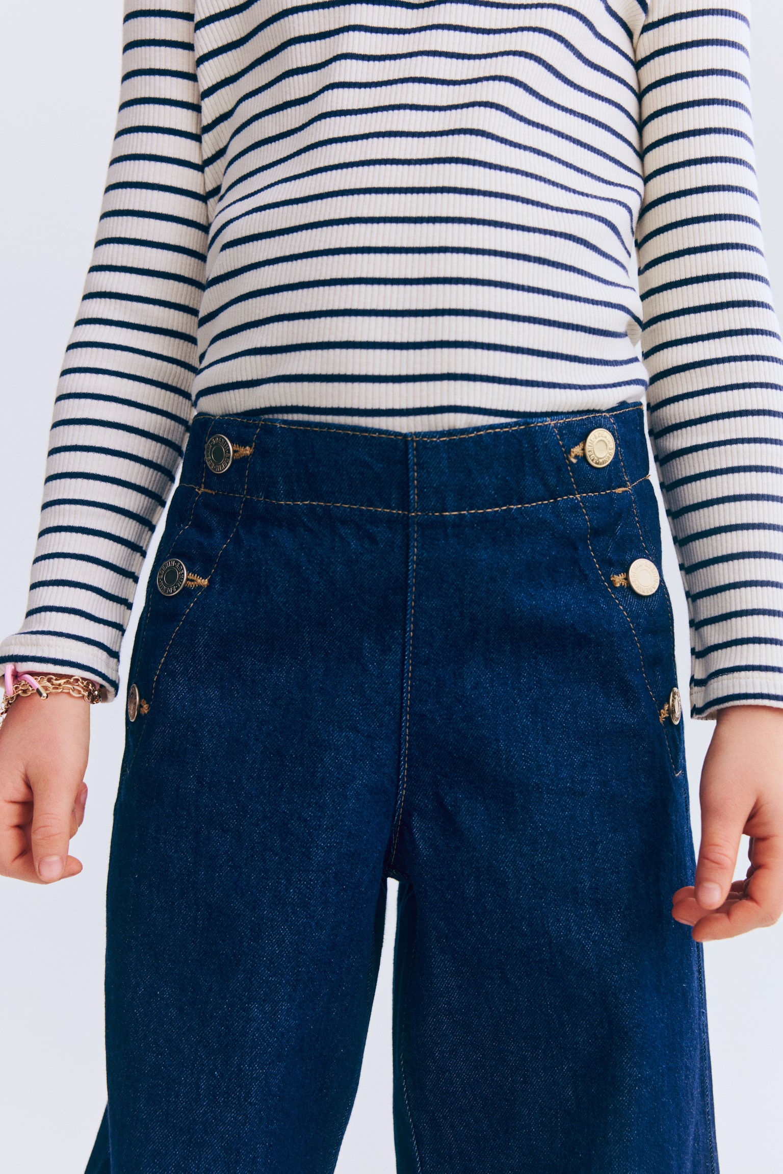 Wide Leg Jeans - Tmavý denim blue/Tmavý denim blue - 4