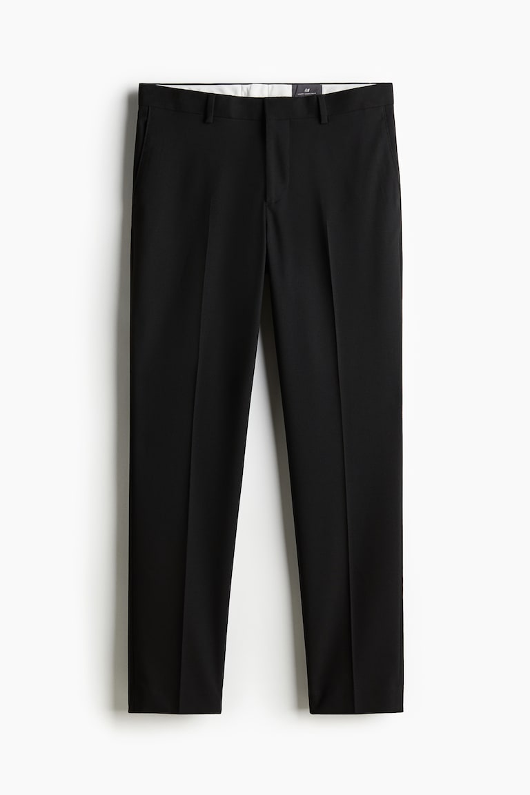 Slim Fit Suit trousers Black Men H&M IN