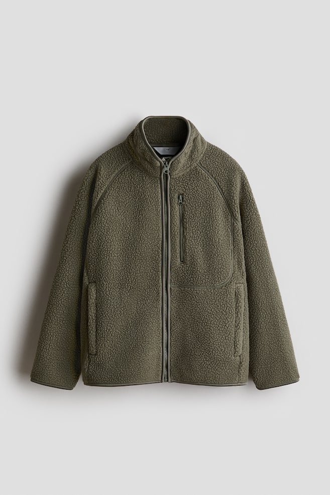 Teddy jacket - Khaki green/Black - 1