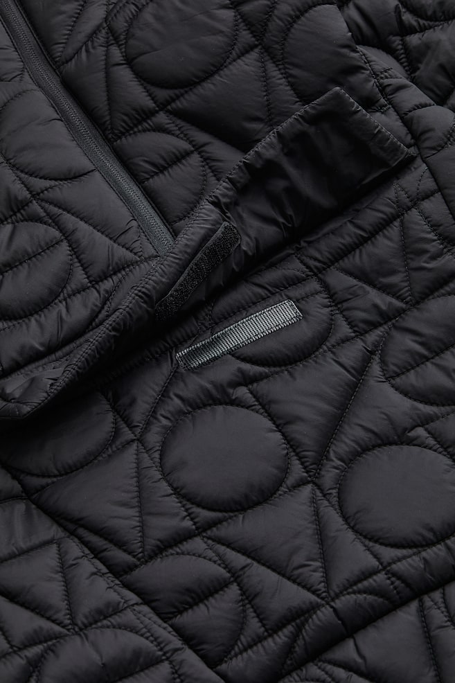 Oversized quilted popover jacket - Black - 9