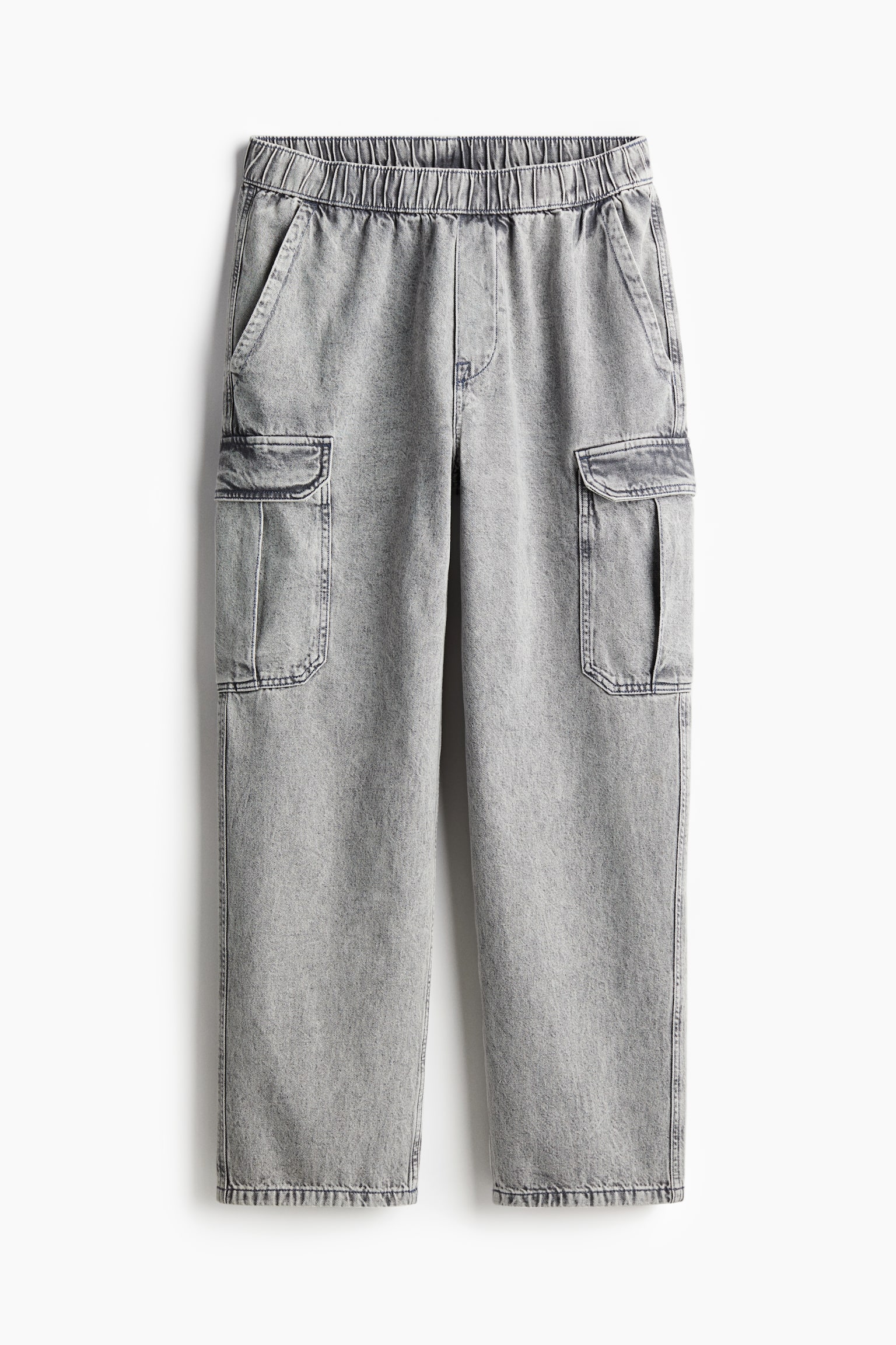 Loose Cargo Denim Joggers - Light denim grey/Black/Light denim blue/Navy blue - 2