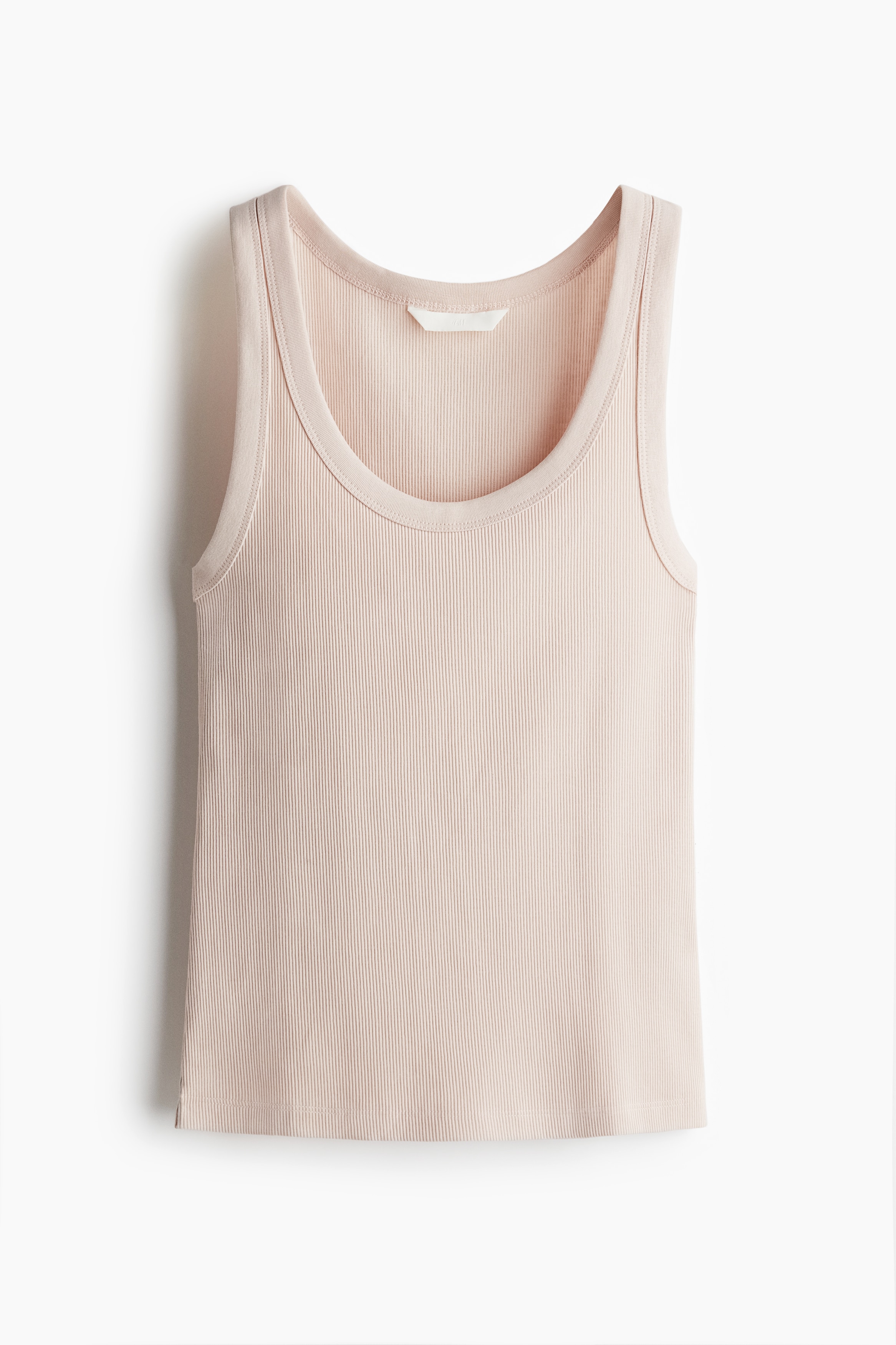 Ribbed vest top - Light dusty pink/Dark khaki green/White/Grey marl/Black/White