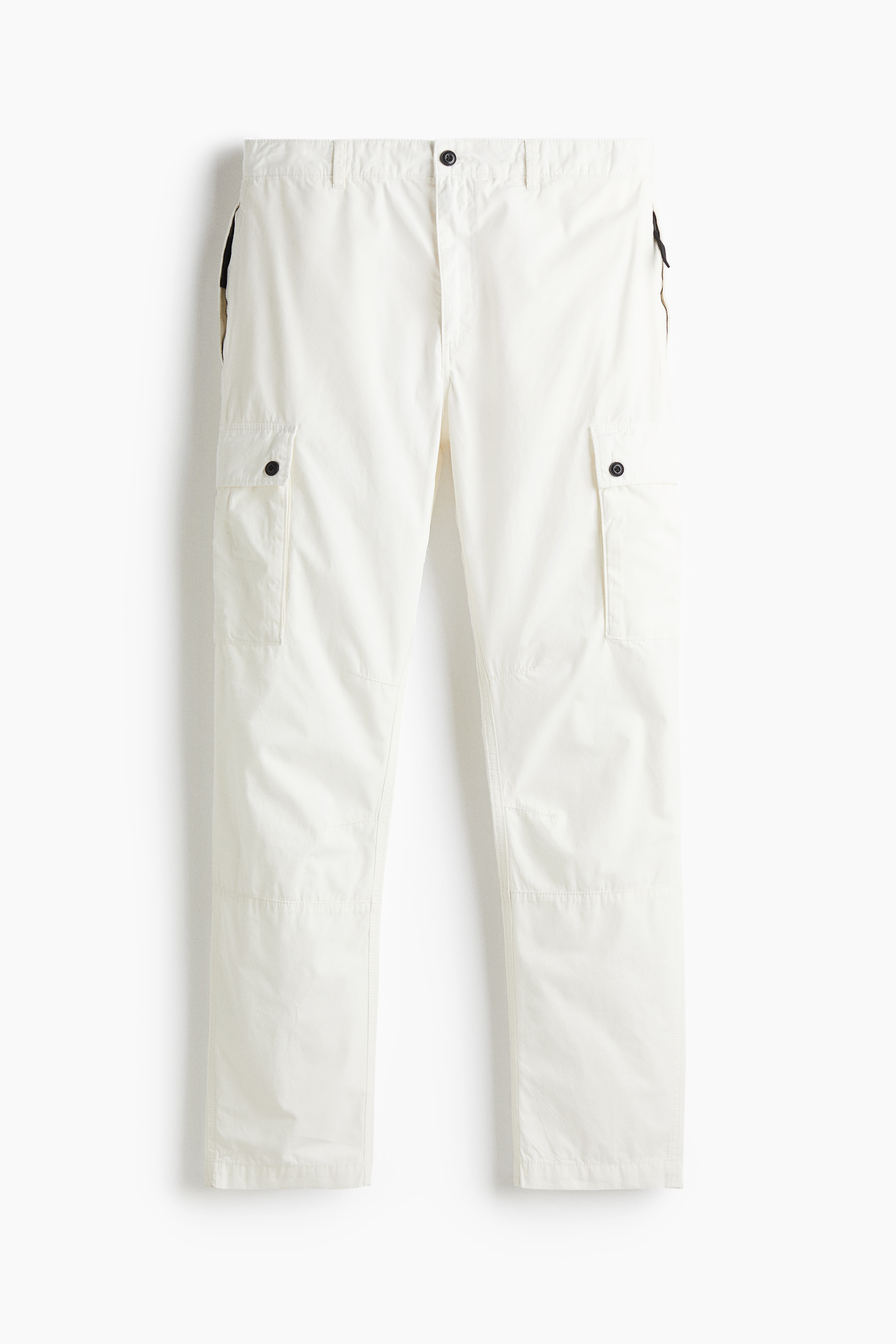 Spodnie cargo Regular Fit - Biały/Czarny/Beżowy