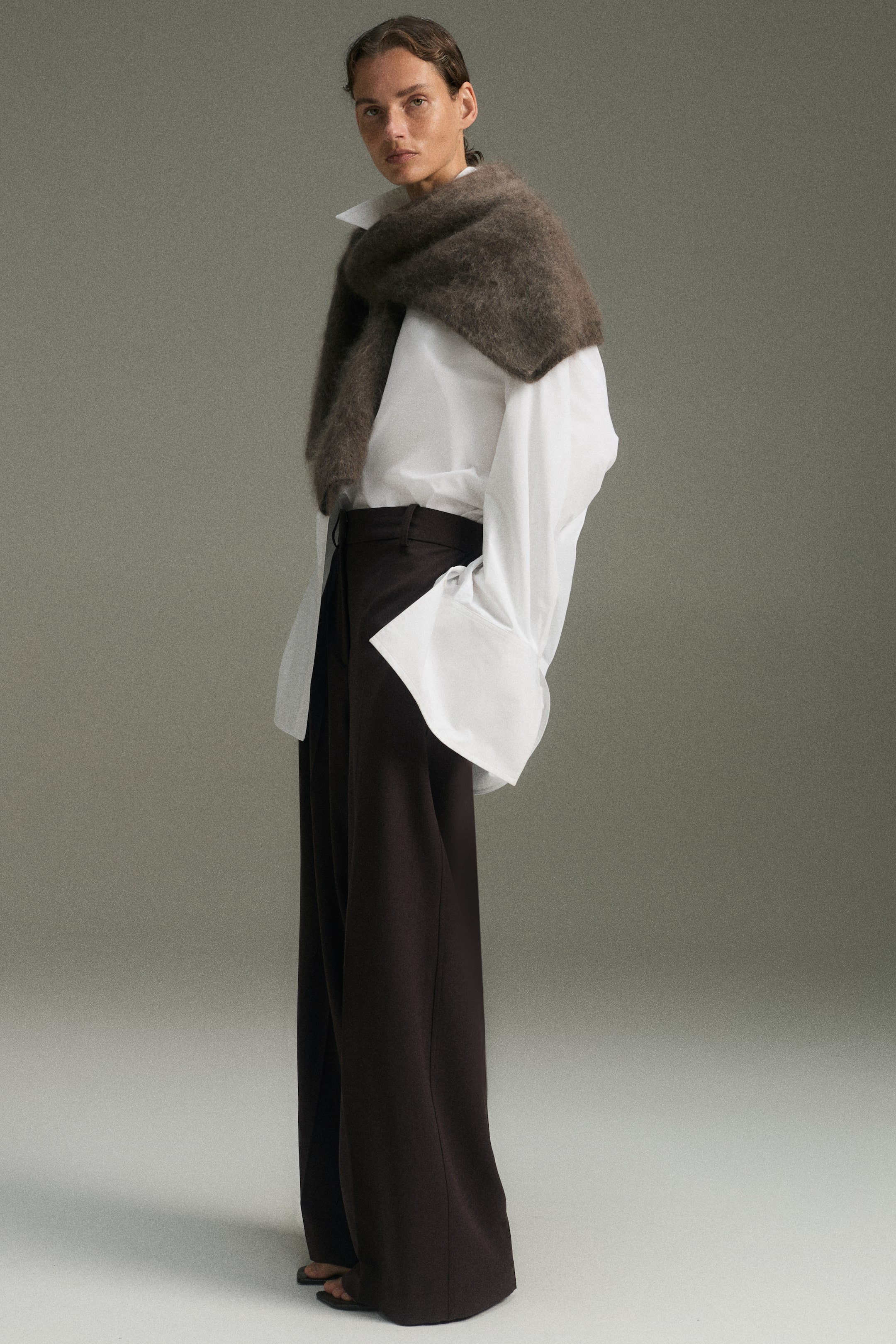 Wide-Leg Dress Pants