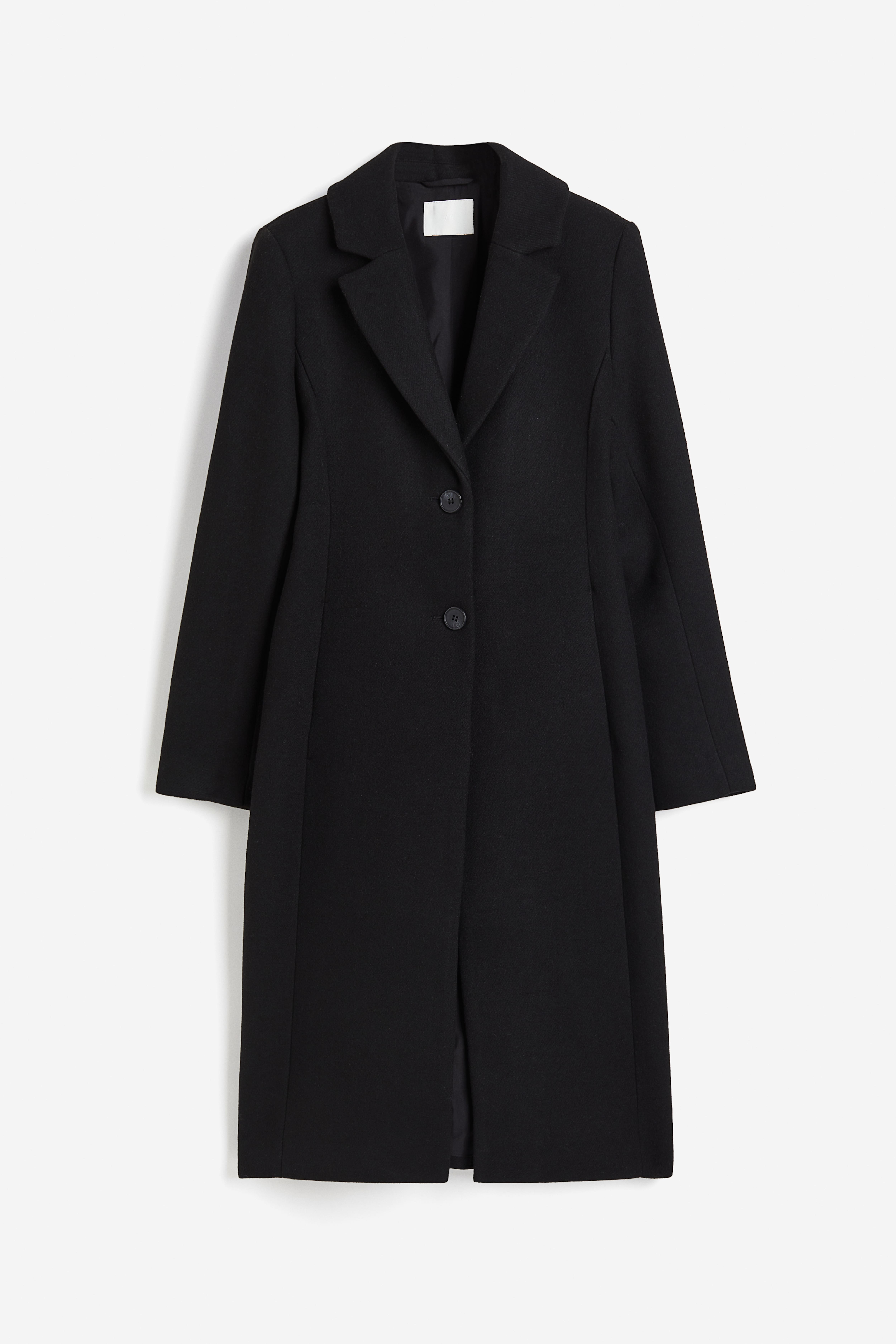 H&m black coat best sale