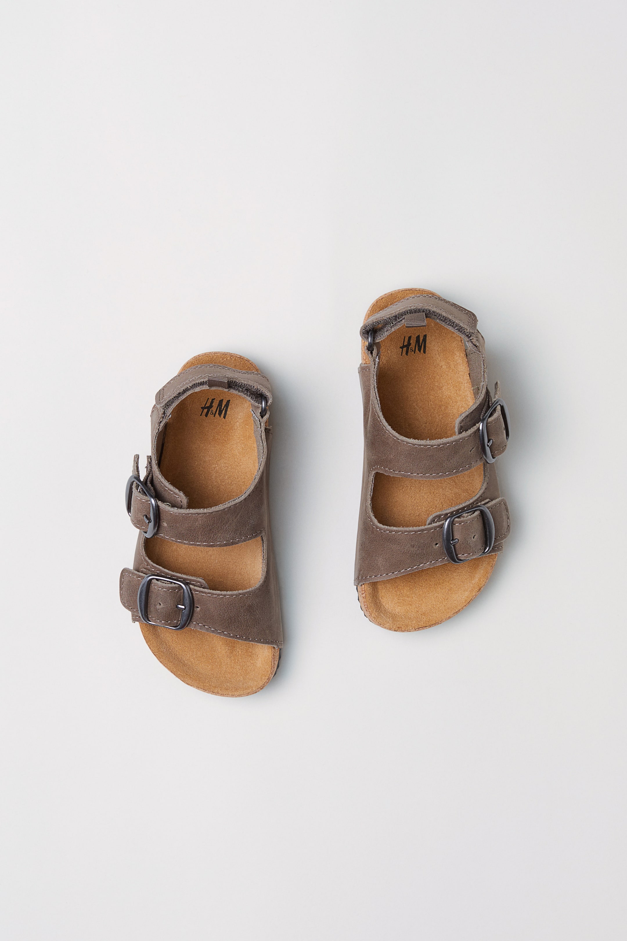 View larger image: Strappy leather sandals - Brown - Kids | H&M 3