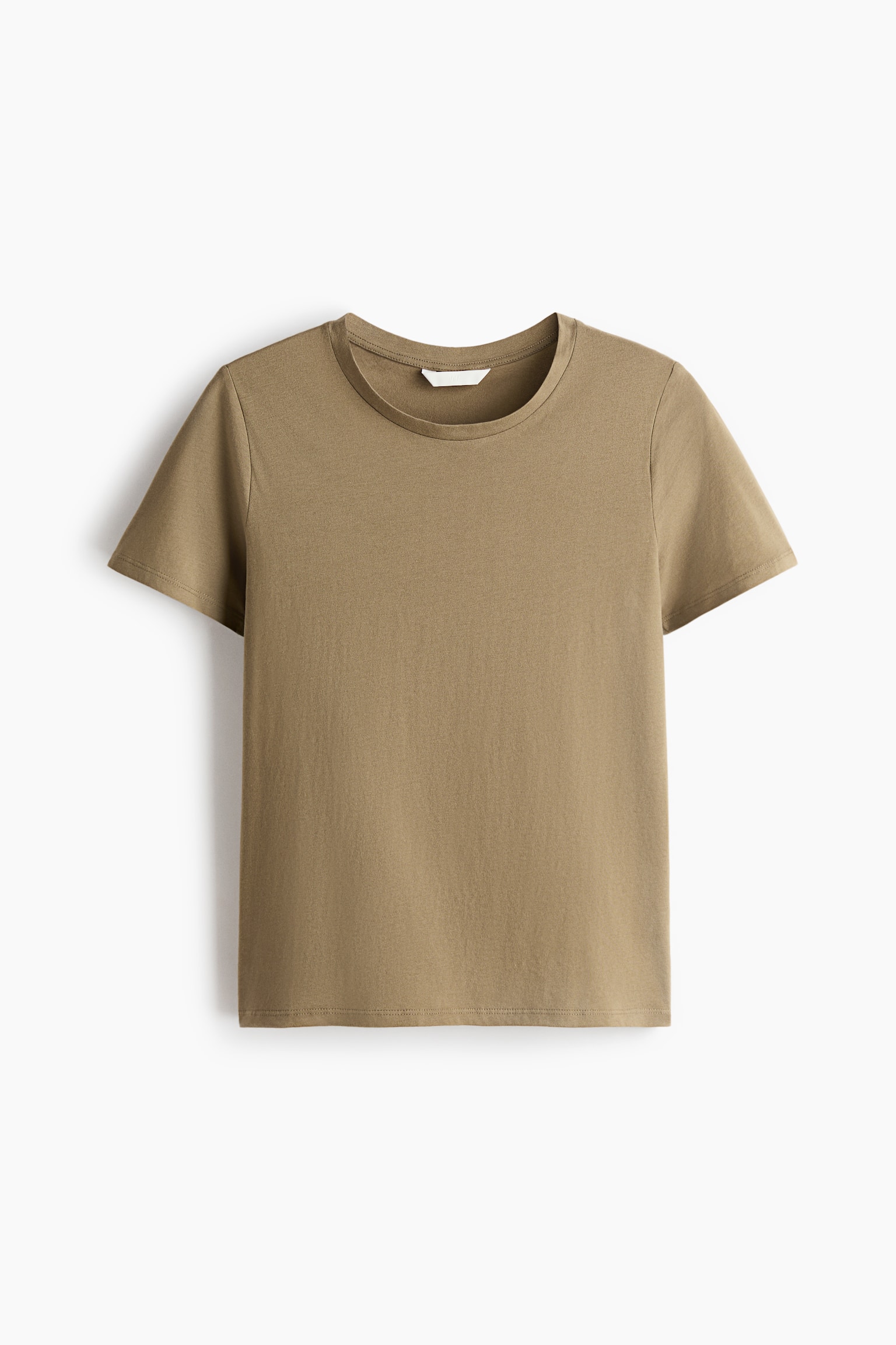 Áo thun cotton - Màu xanh kaki/Màu trắng/Kẻ xanh tím than/Màu hồng nhạt/Màu xám nhạt đốm - 1