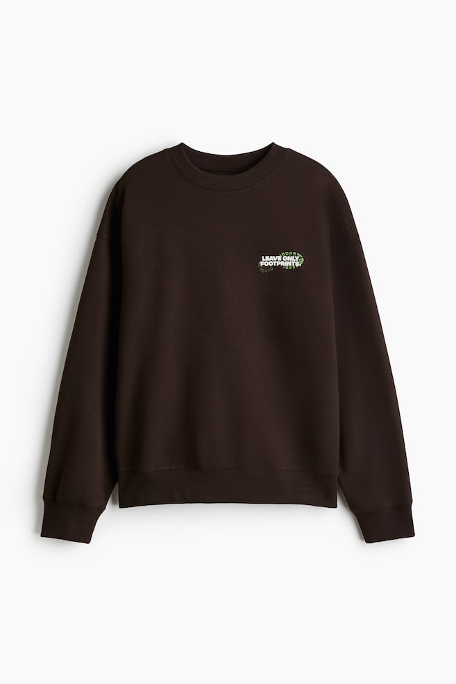 Loose-Fit Printed Sweatshirt - Brown/Dusty pink/Obscura Institute - 1