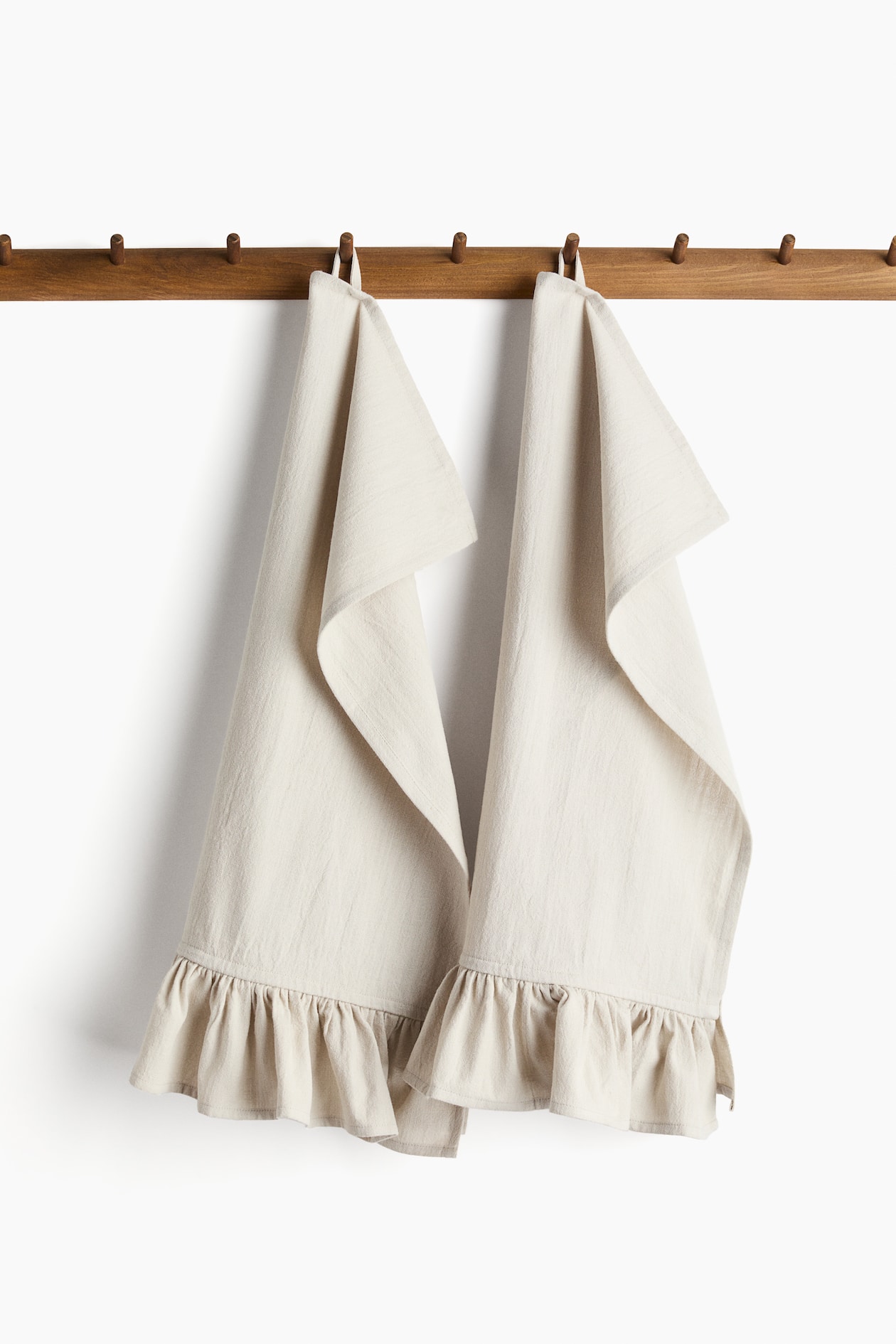 2-pack Cotton Tea Towels - Light beige - Home All | H&M US