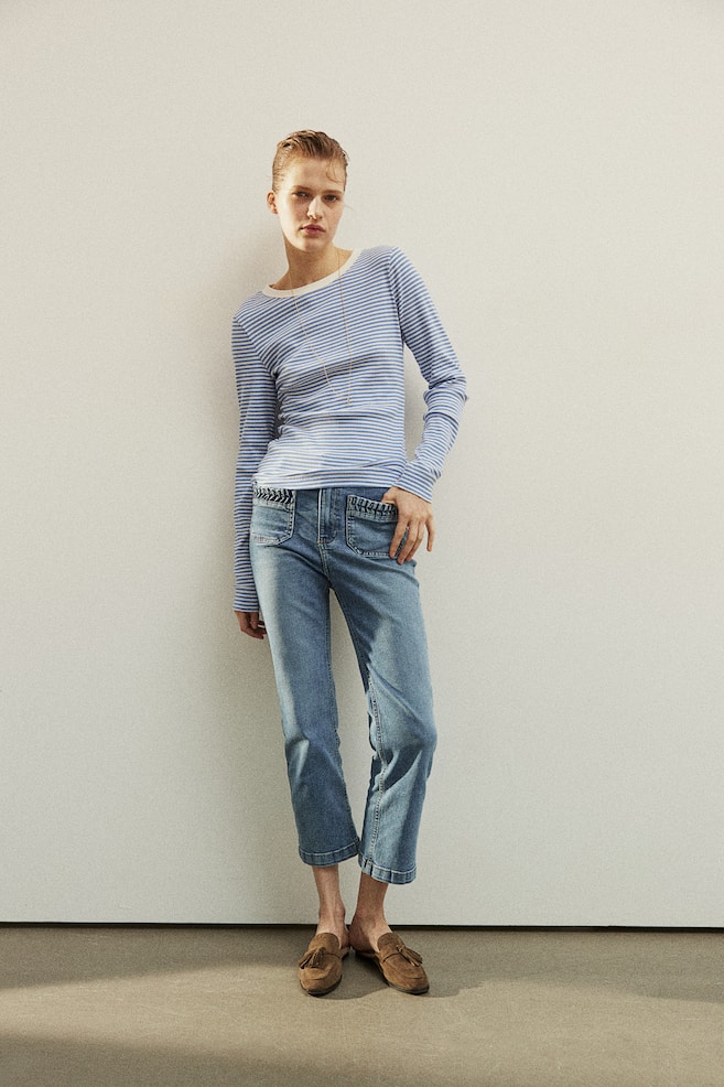 Jeans cropped - Blu denim - 1