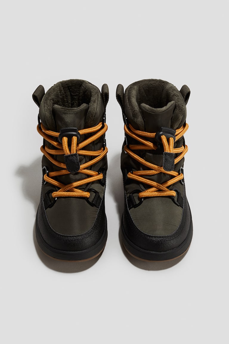 Botas de nieve impermeables con forro cálido Verde caqui oscuro