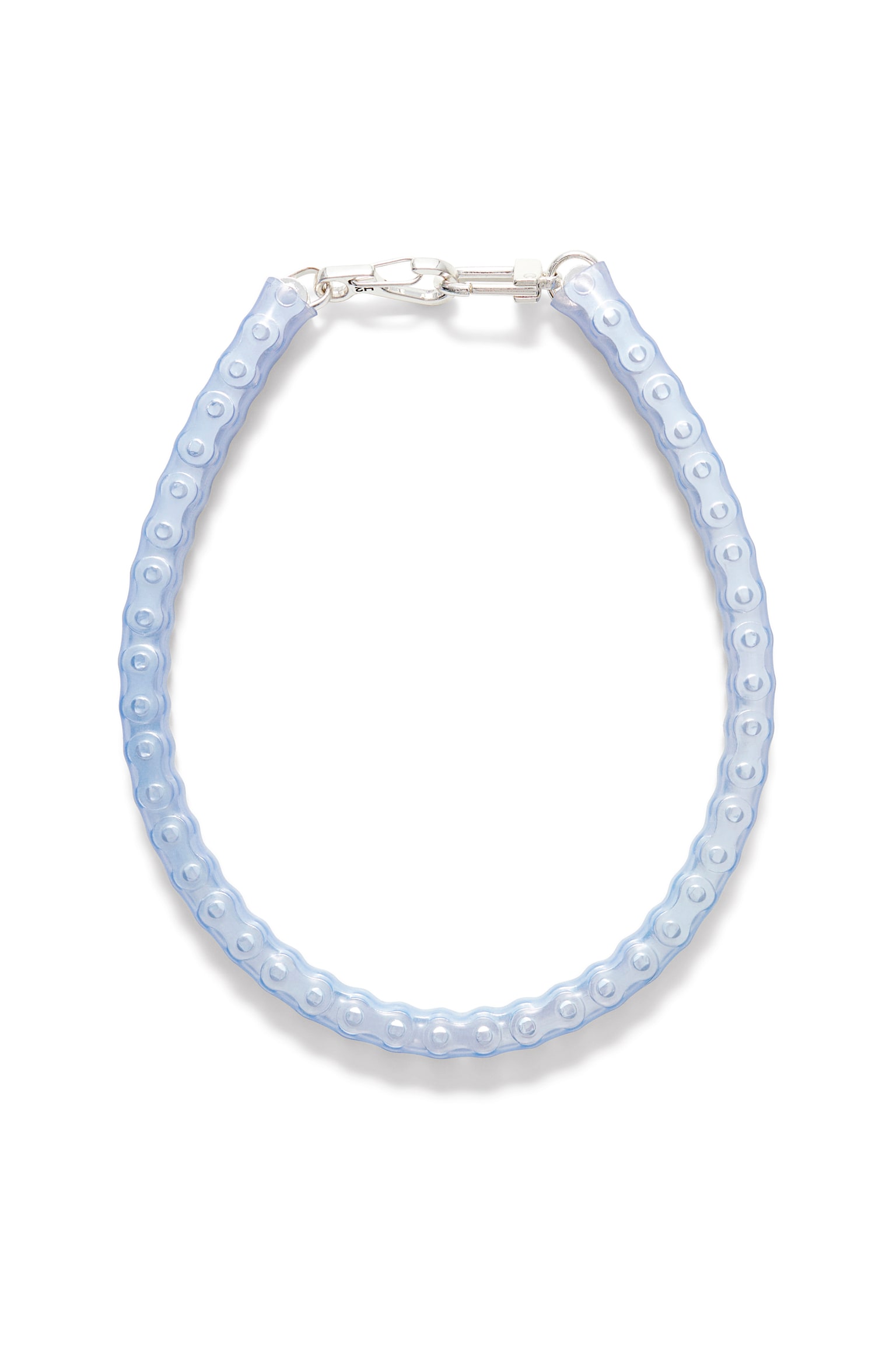 Bike Chain Inspired Necklace - Light blue - 1