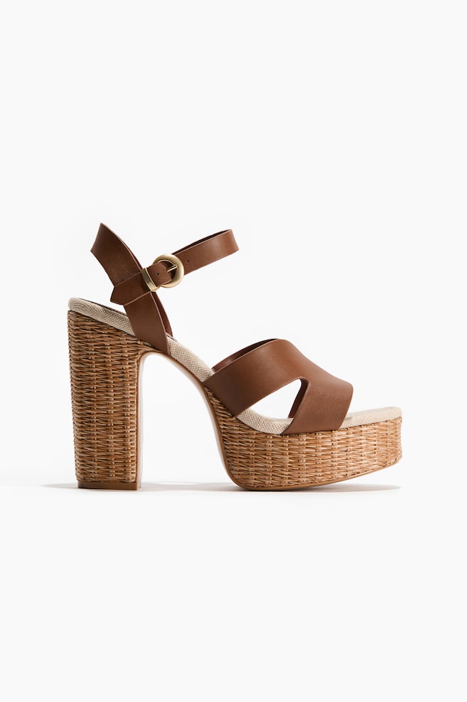 Heeled espadrilles - Brown/Beige - 1