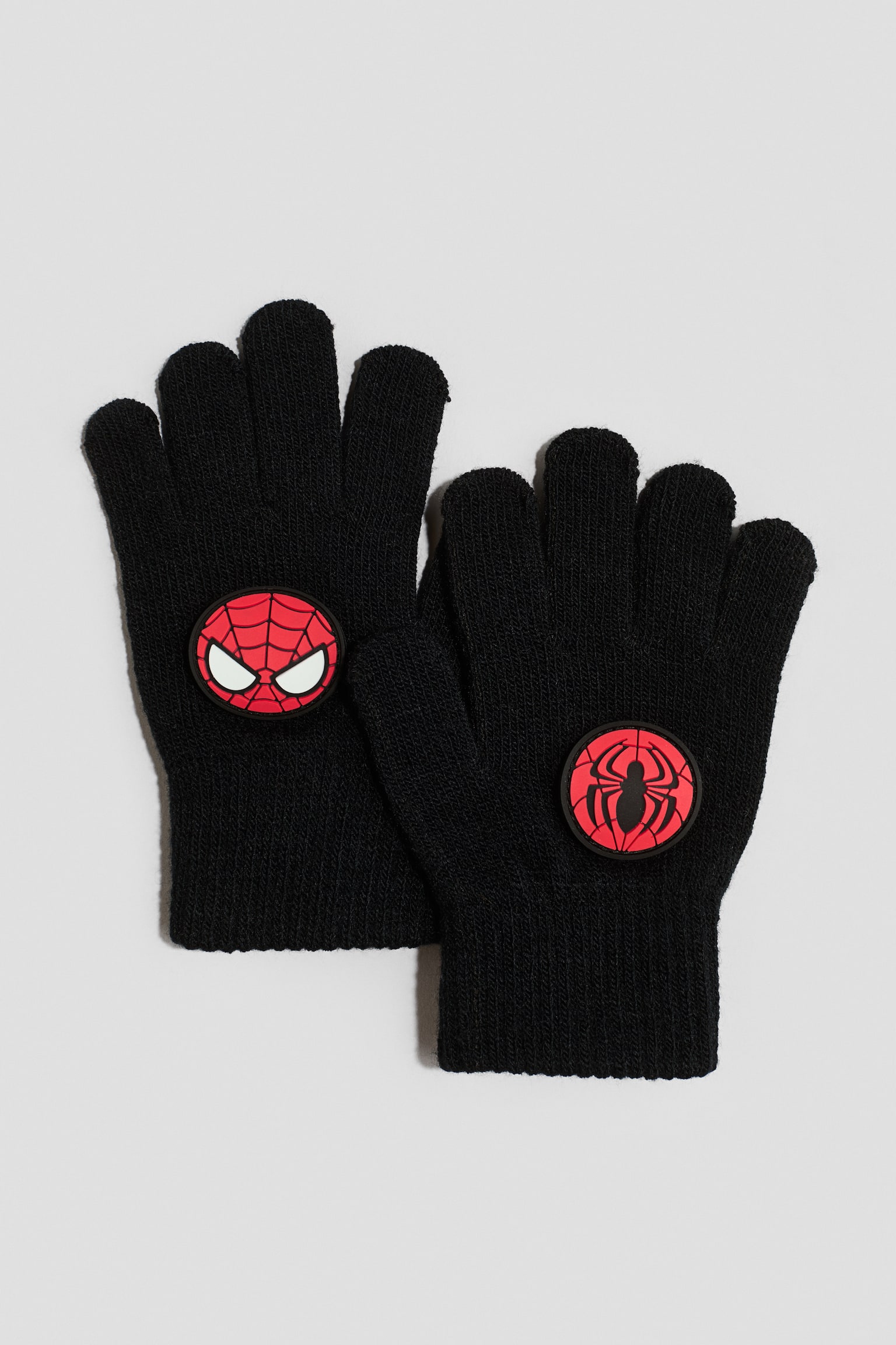 Детские перчатки H&M Appliquéd Gloves, цвет: Чёрный — фото 2