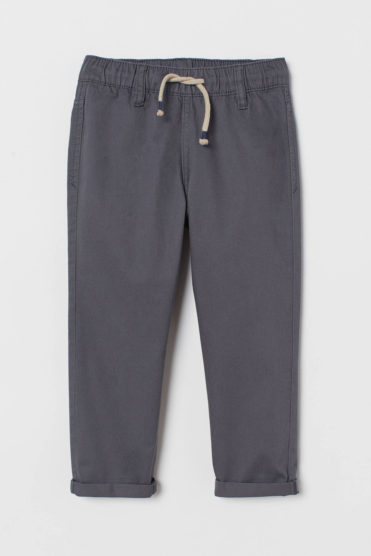 Cotton Pull-on Pants - Dark gray - Kids | H&M US