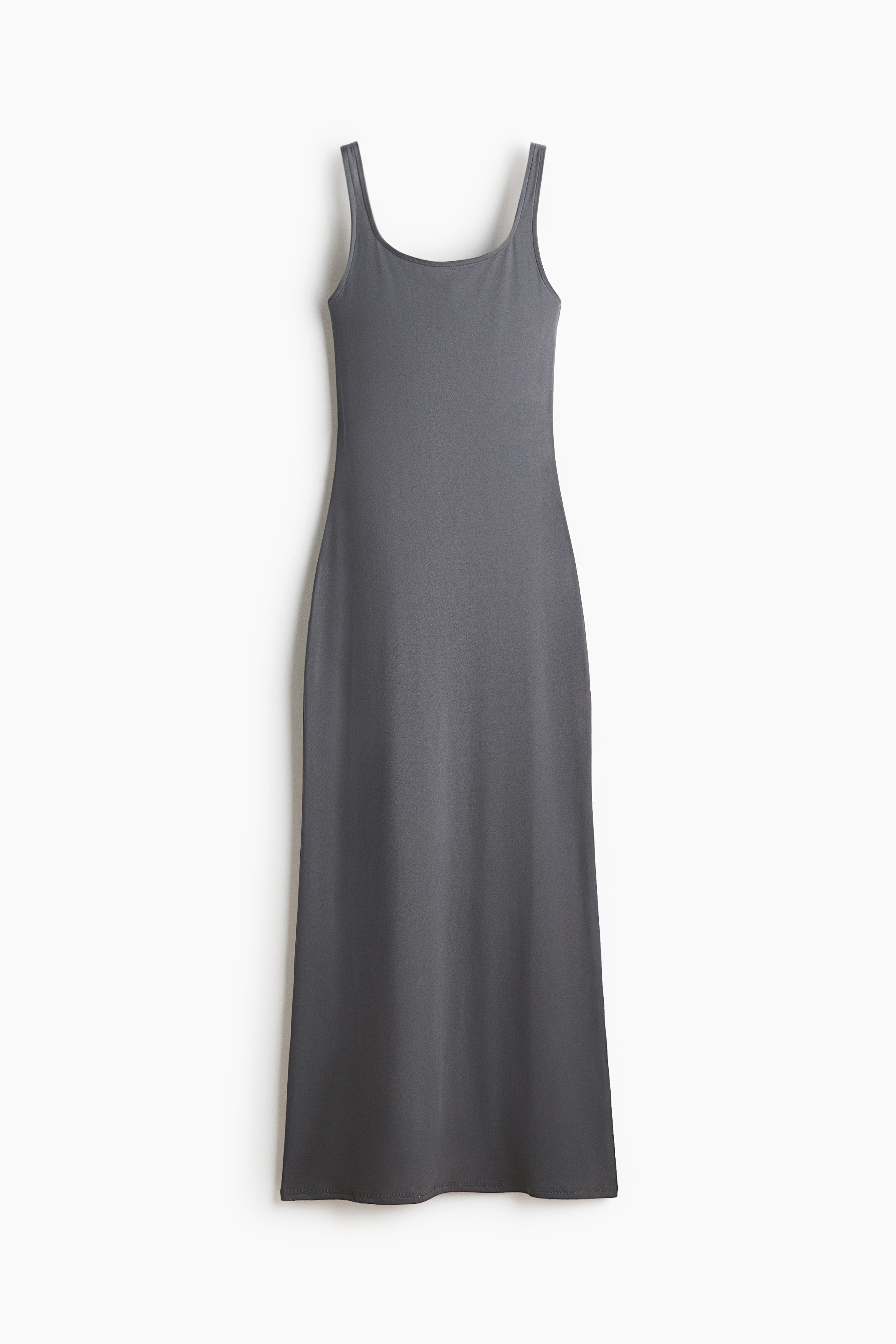 Scoop-neck bodycon dress - Dark grey/Black/Dark red
