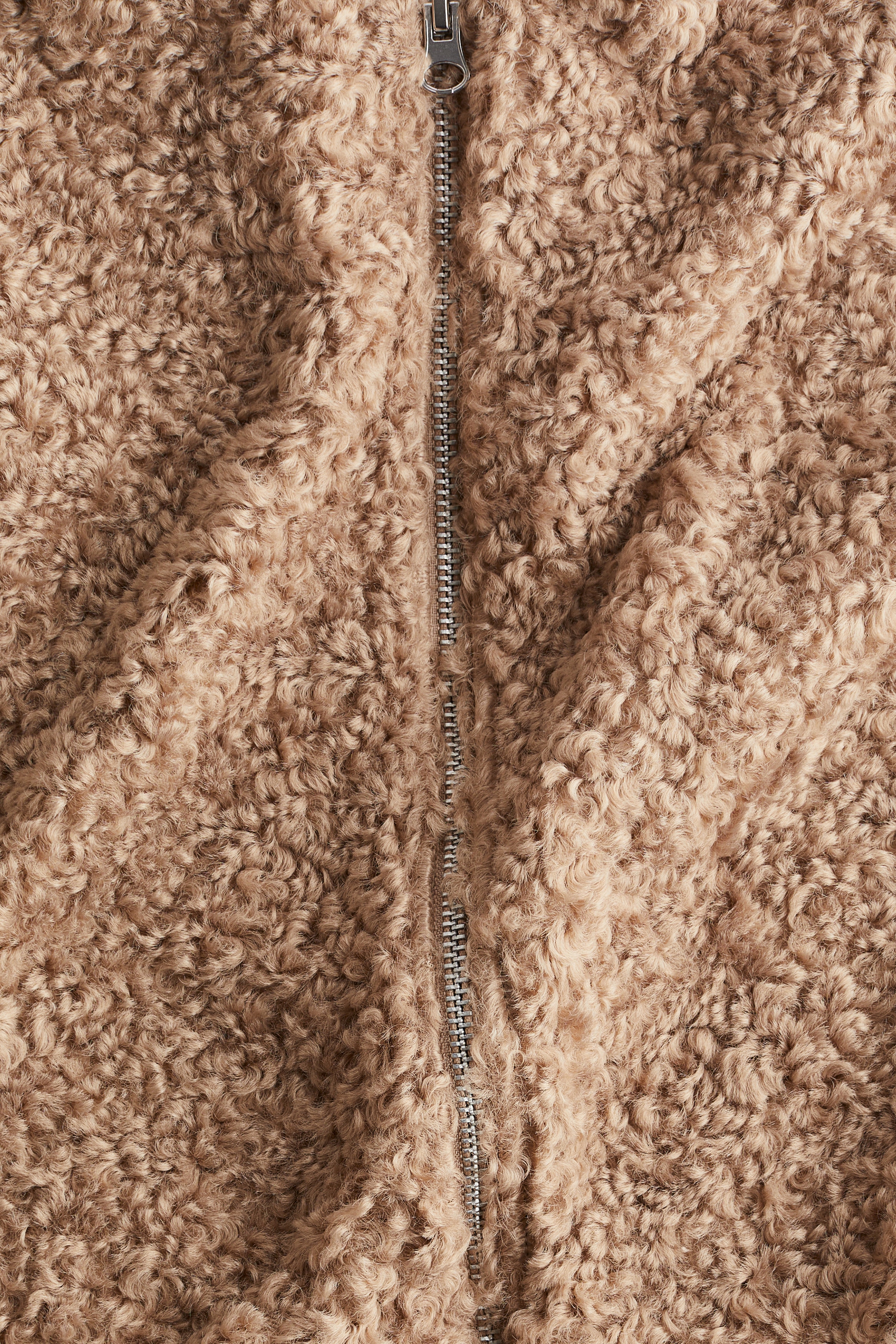 Oversized teddy jacket
