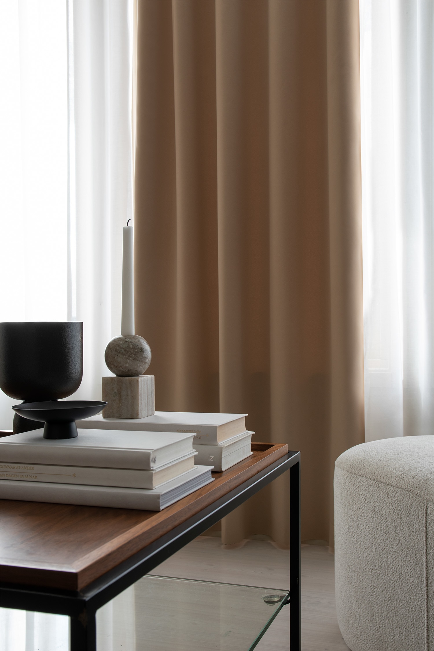 Pack De 1 Cortina Larga Stilla - Bege/Verde Claro/Verde Escuro