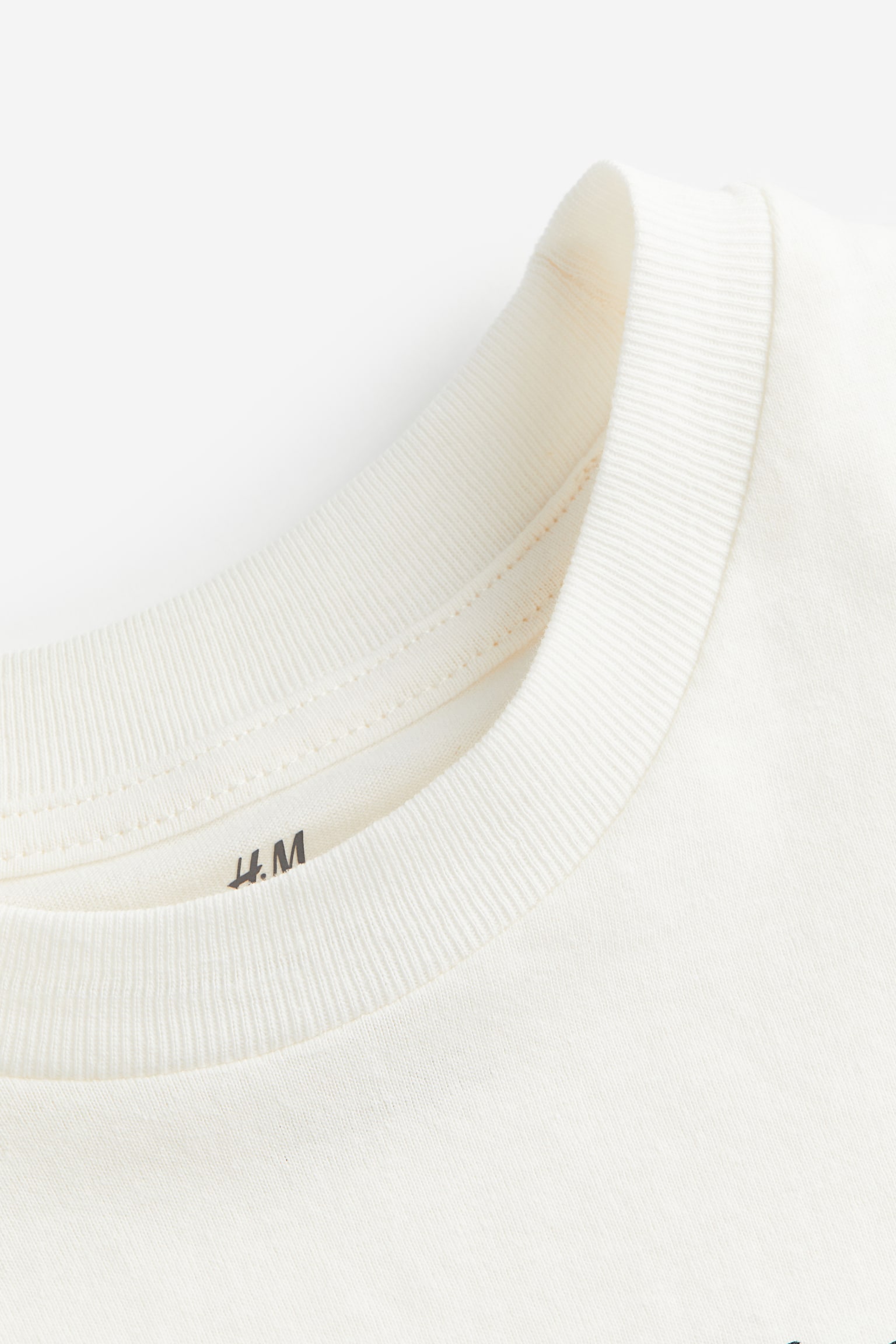 Print Tee - Natural white/Take Care - 2