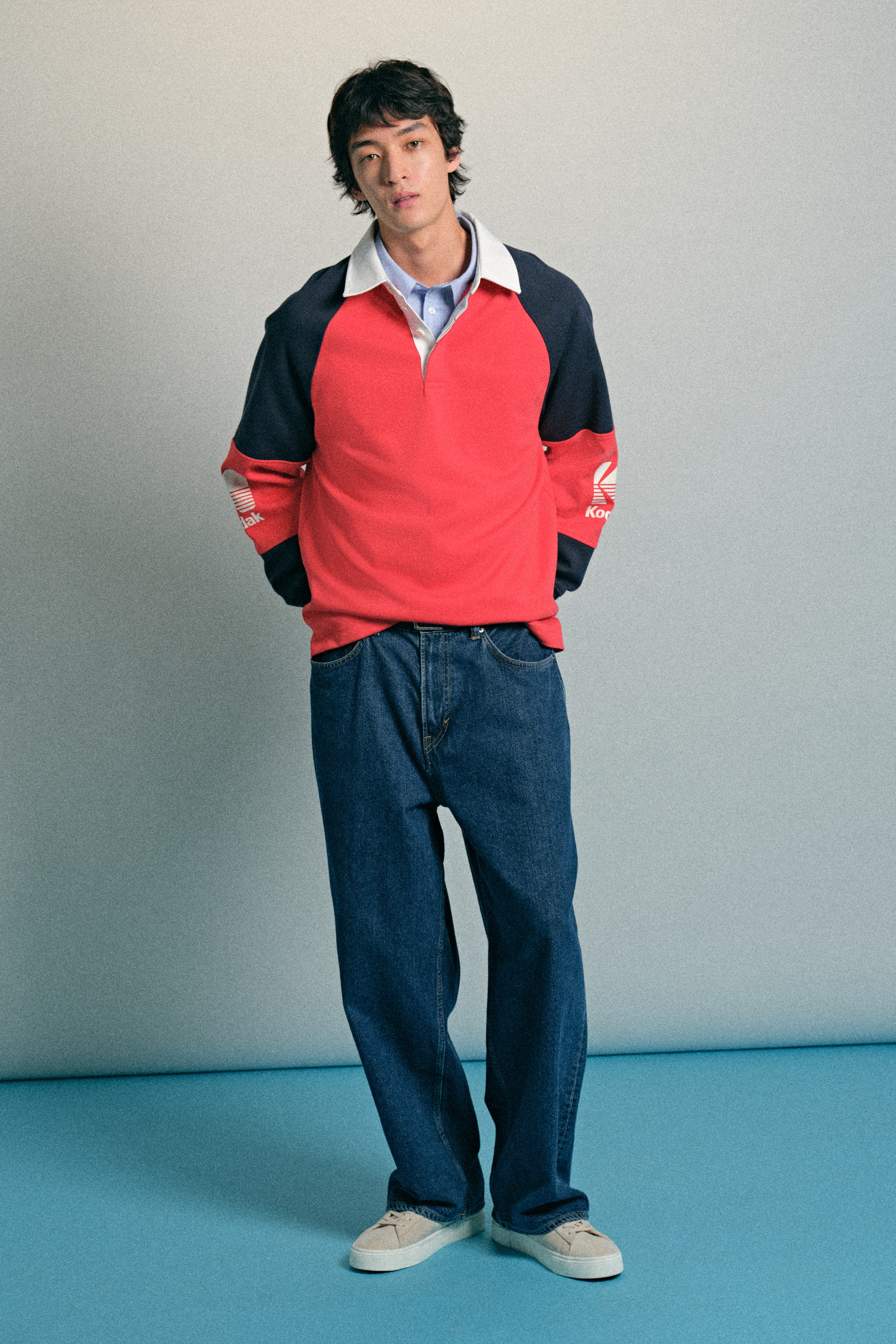 H & M - ルーズフィットラガーシャツ - レッド