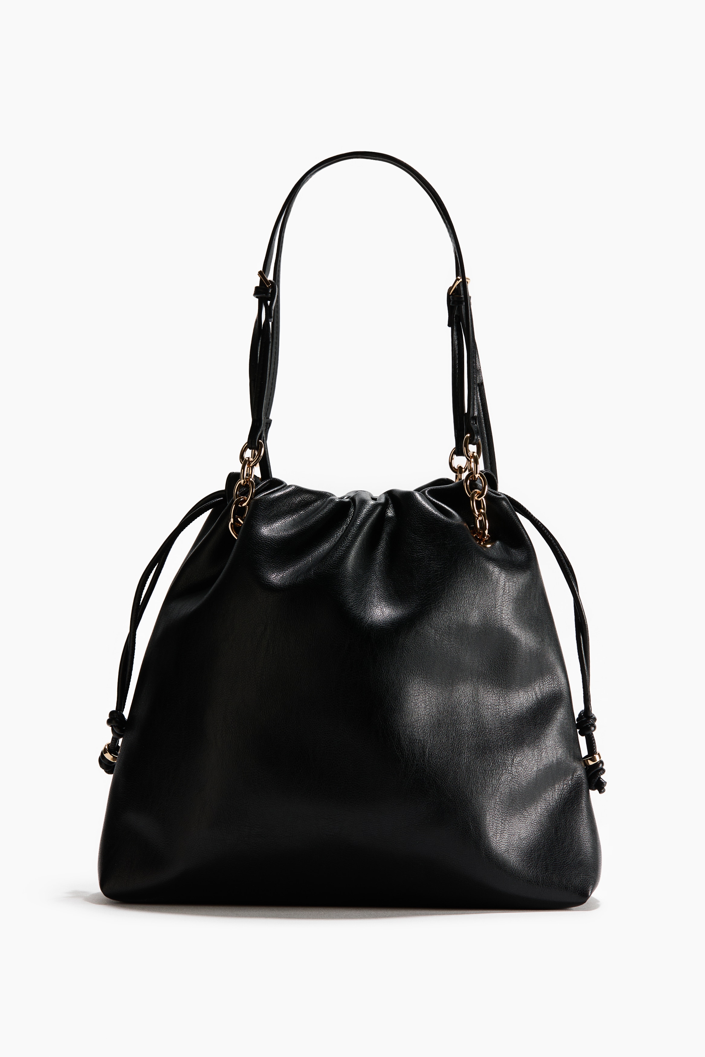 Bolso bombonera - Negro/Marrón oscuro