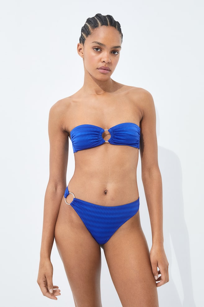 Top bikini a fascia imbottito - Blu acceso - 3