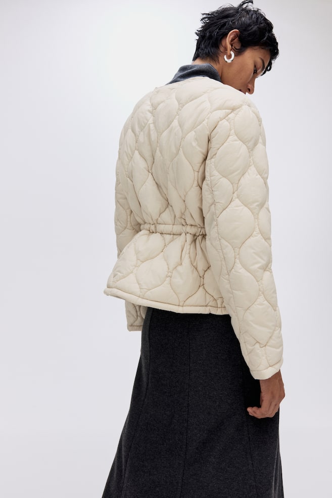 Quilted Jacket - Light beige - 5