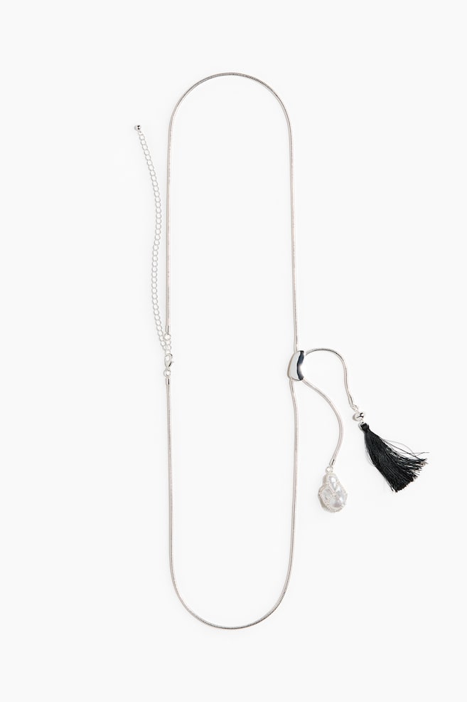 Pendant-detail chain belt - Silver-coloured - 1