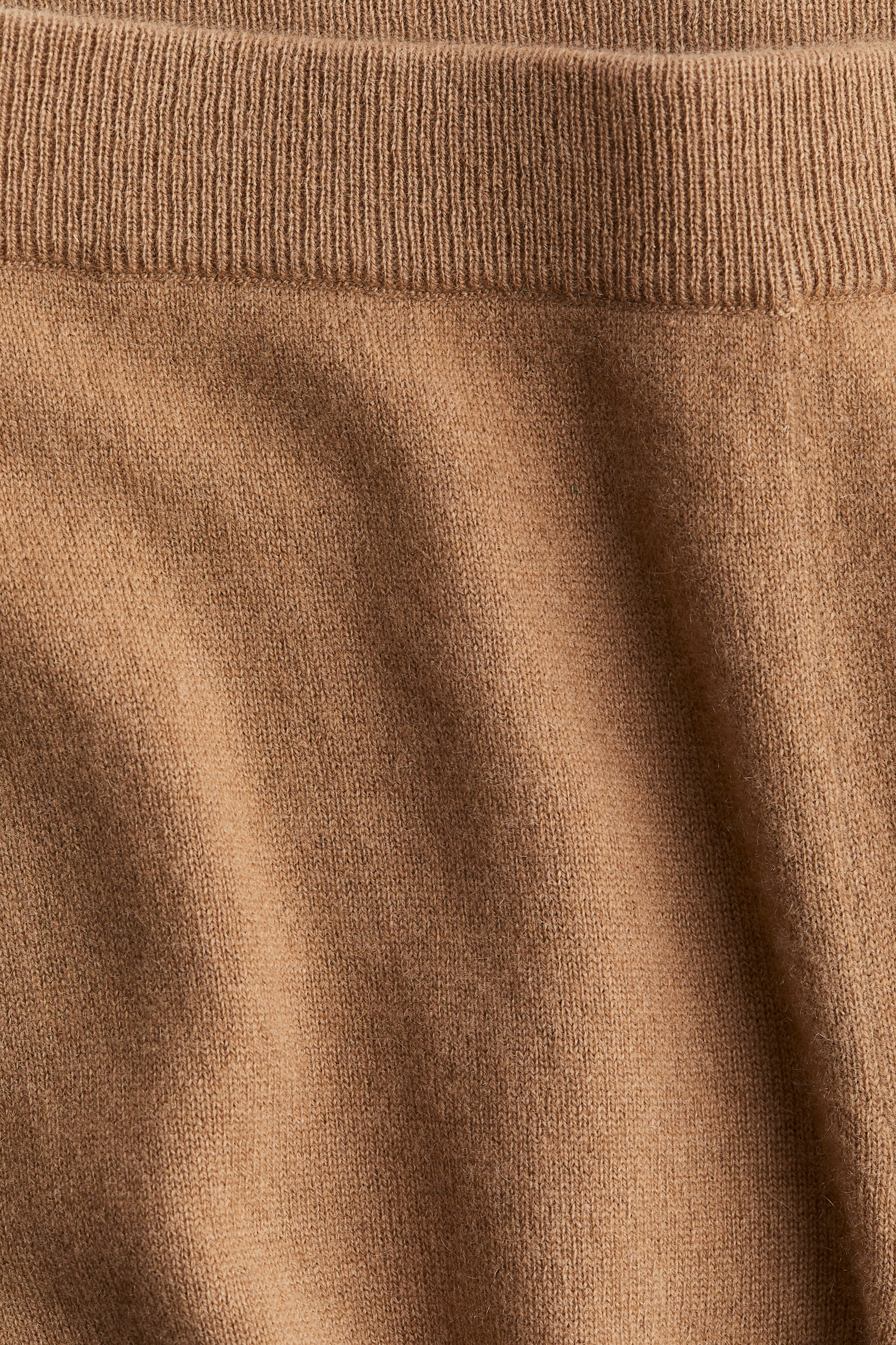 Fine-knit cashmere trousers - Dark beige/Black - 4