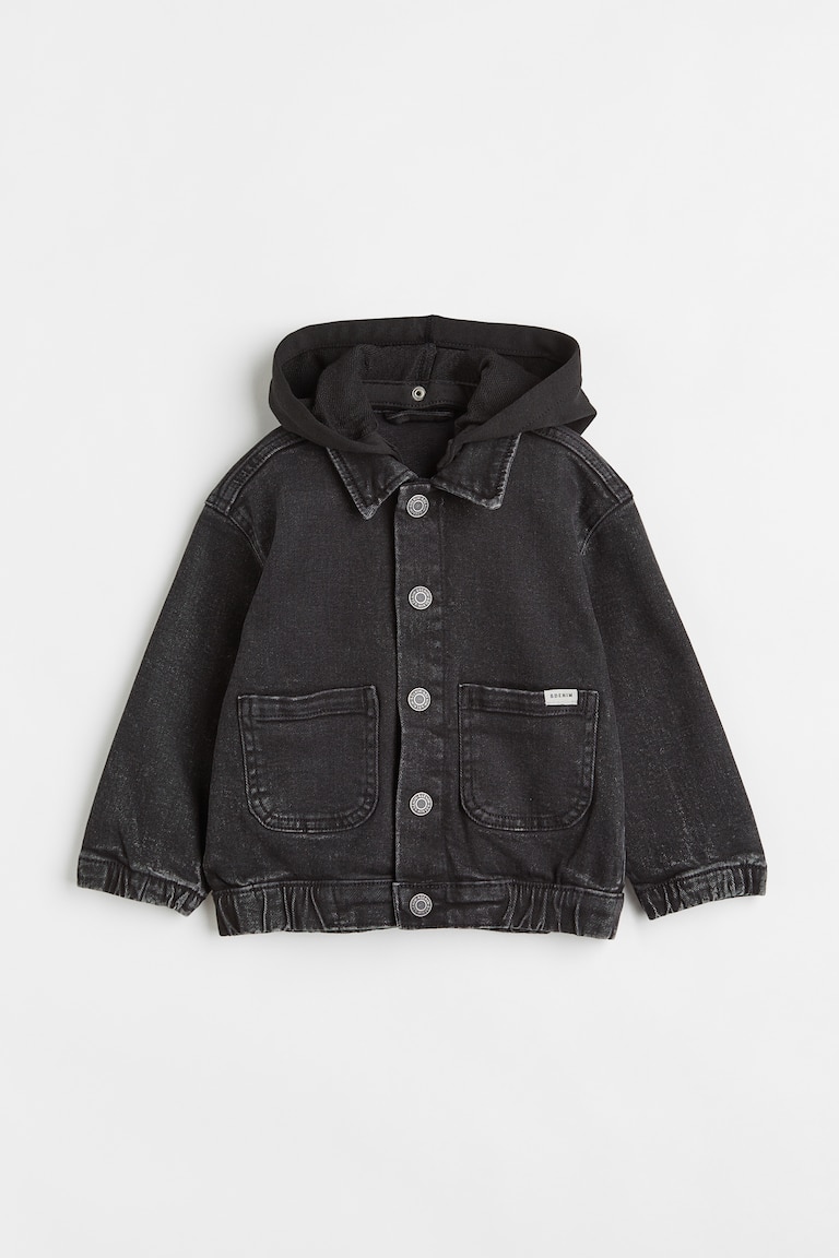 Comfort Stretch Hooded Denim Jacket