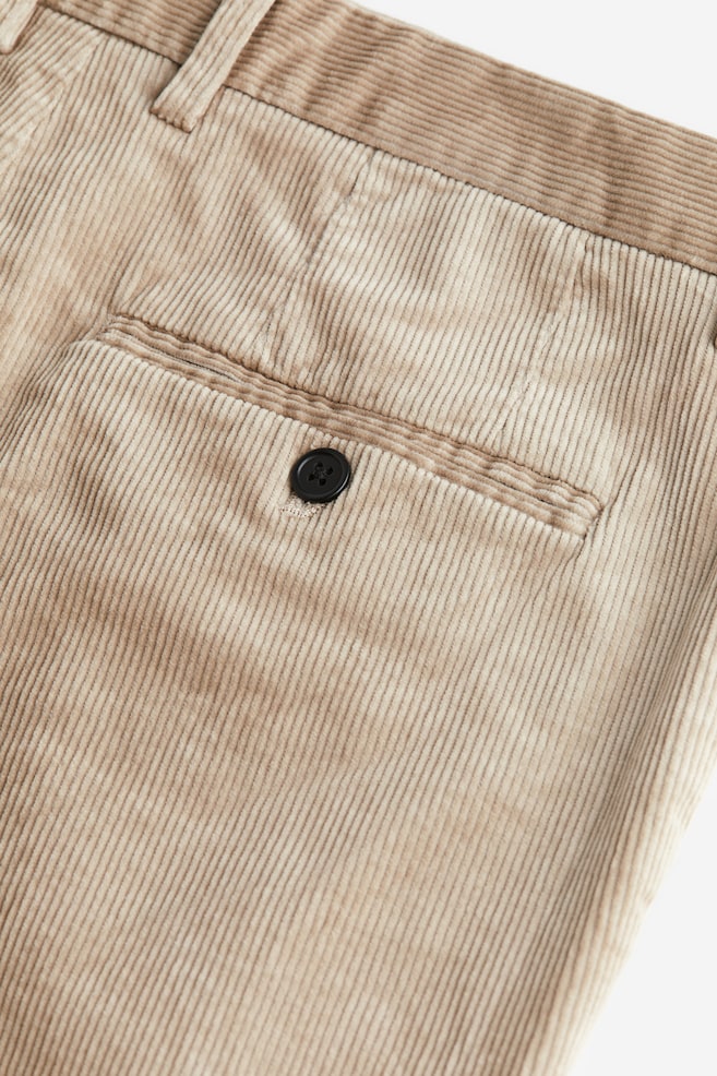 Slim Fit Corduroy trousers - Beige/Black/Dark grey/White - 4