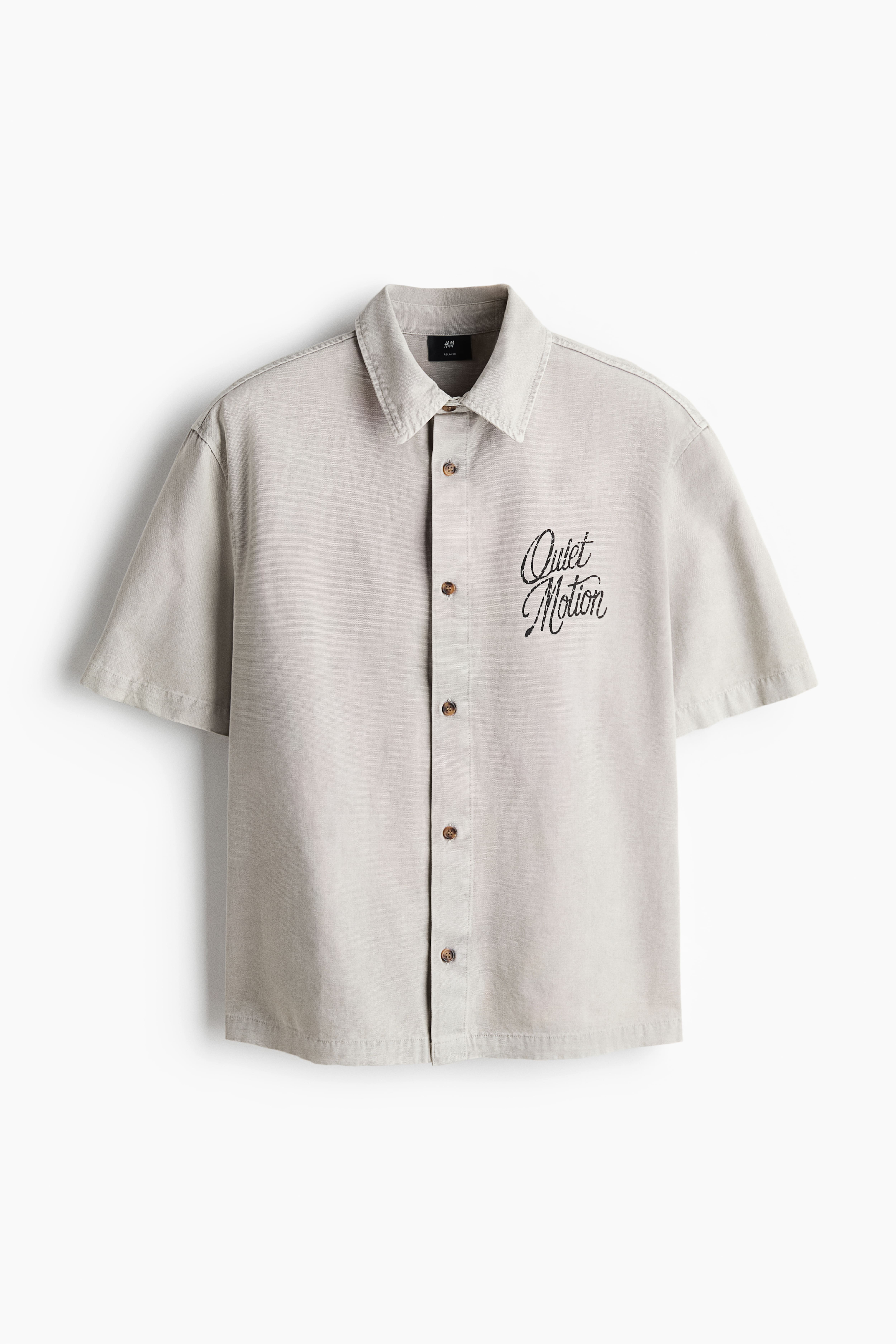 Chemise à manches courtes décontractée en coton