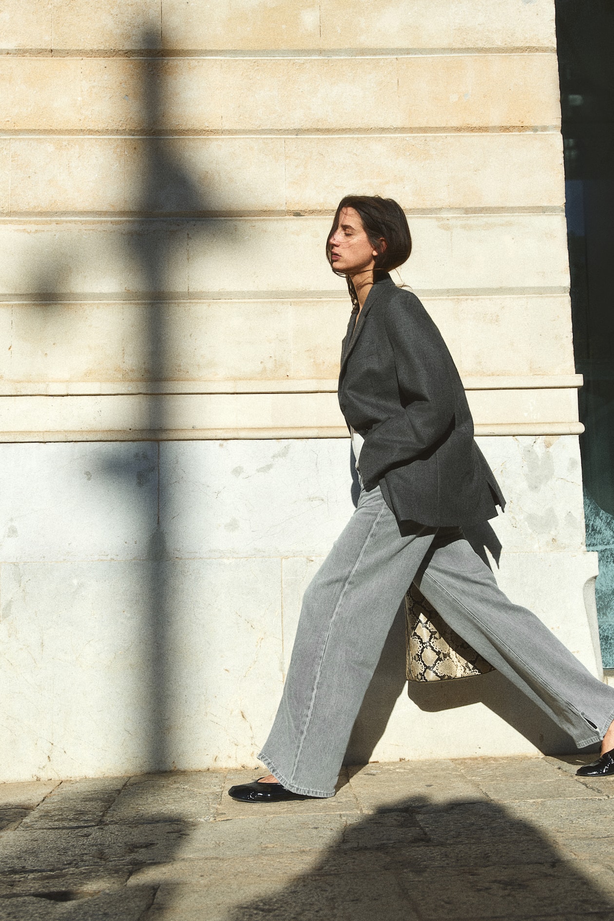 Jean large - Gris denim clair - FEMME | H&M FR