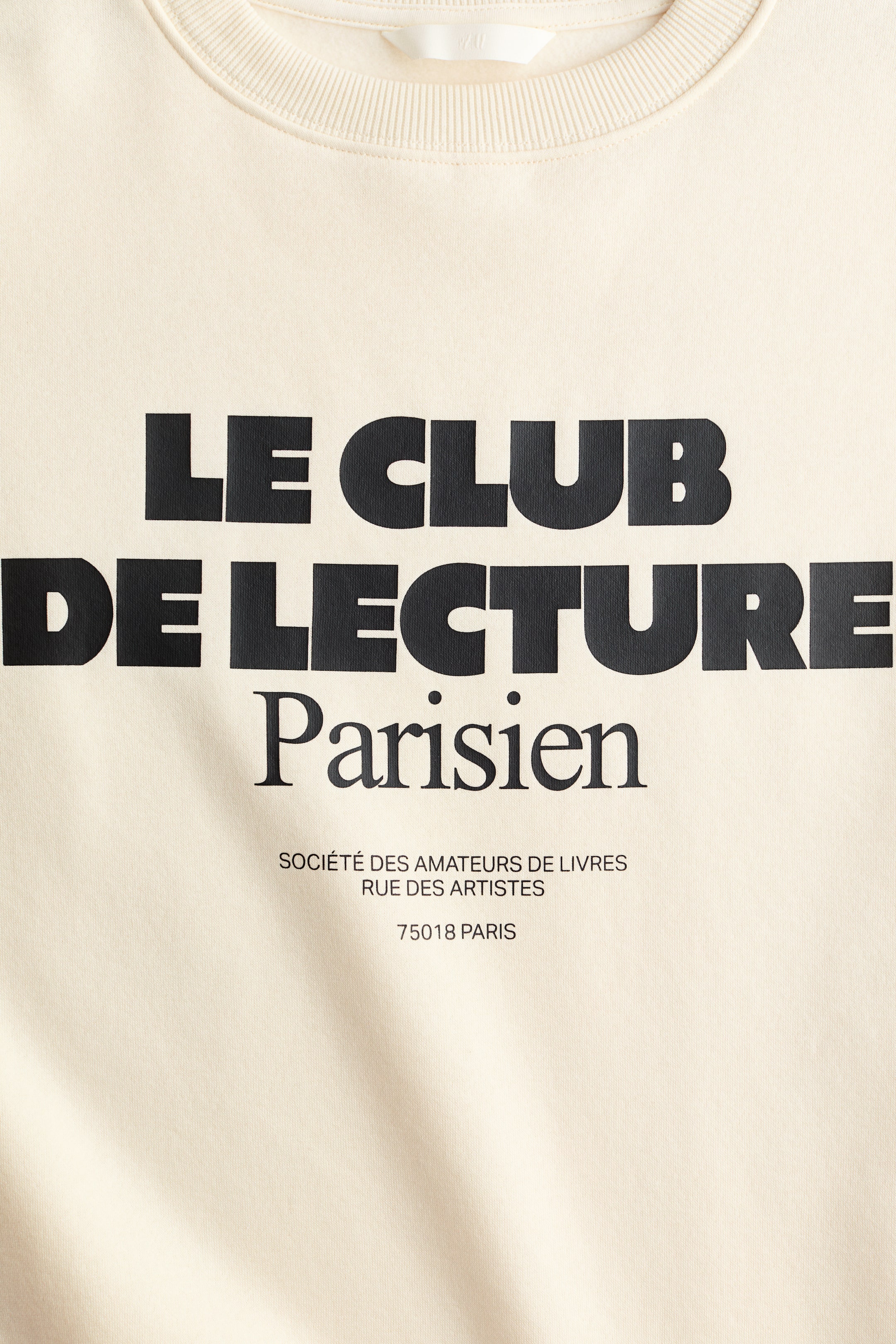 View larger image: Text-motif sweatshirt - Cream/Le Club - Ladies | H&M IN 2