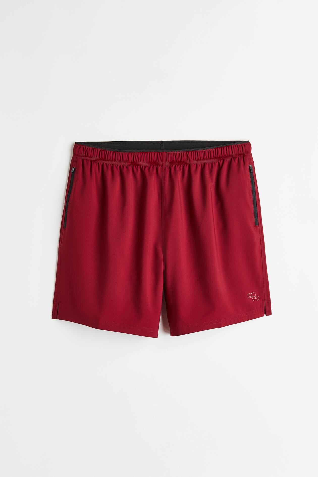 Midlength running shorts Regular waist Short Dark red Men H&M GB