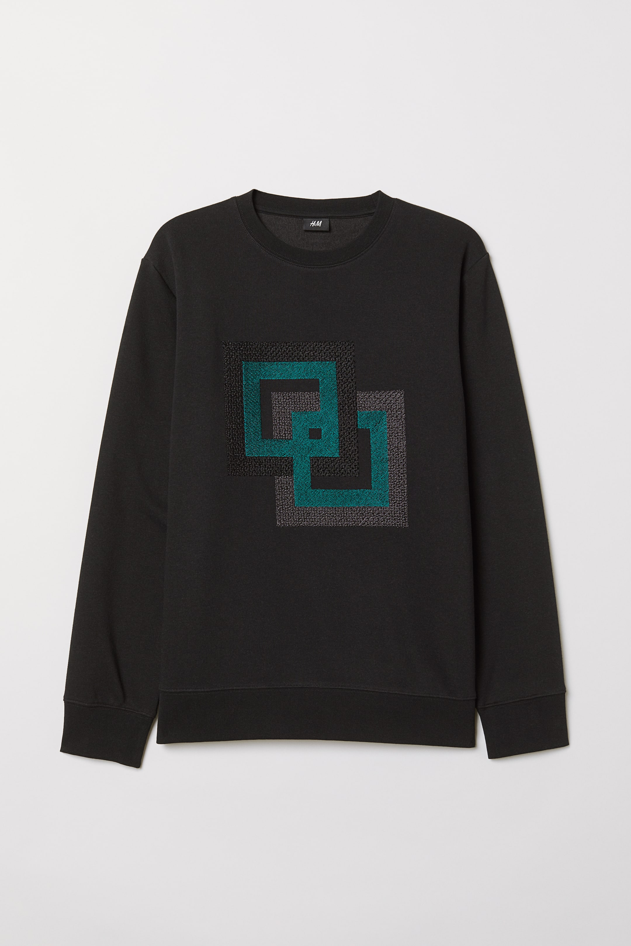 View larger image: Sweatshirt with embroidery - Black - Men | H&M IE 1