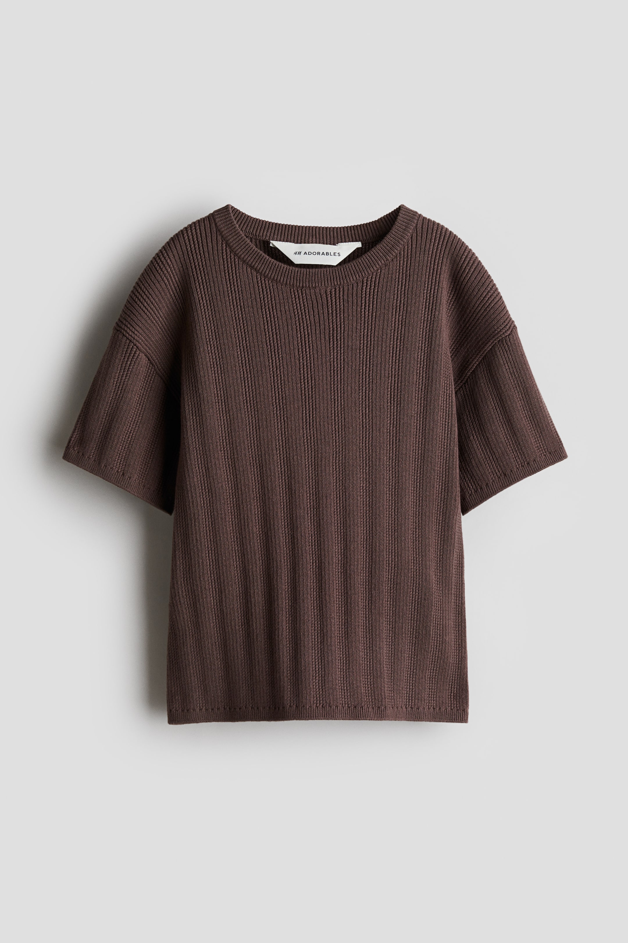 Rib-Knit Cotton T-Shirt