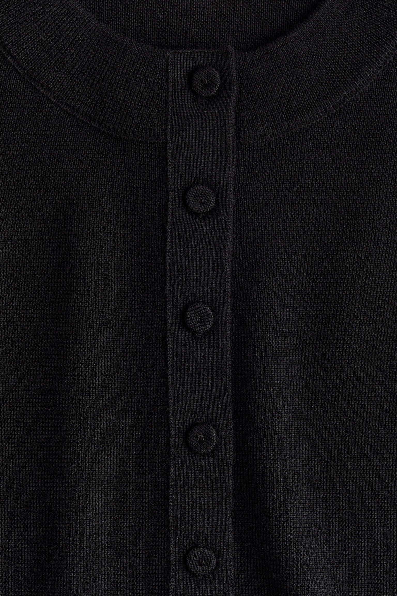 Merino wool cardigan - Black - 6