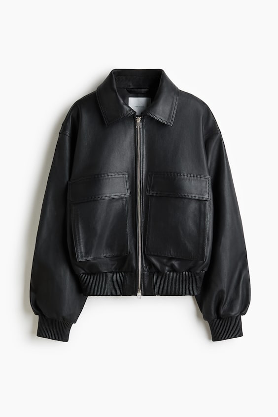Женская кожаная куртка H&M