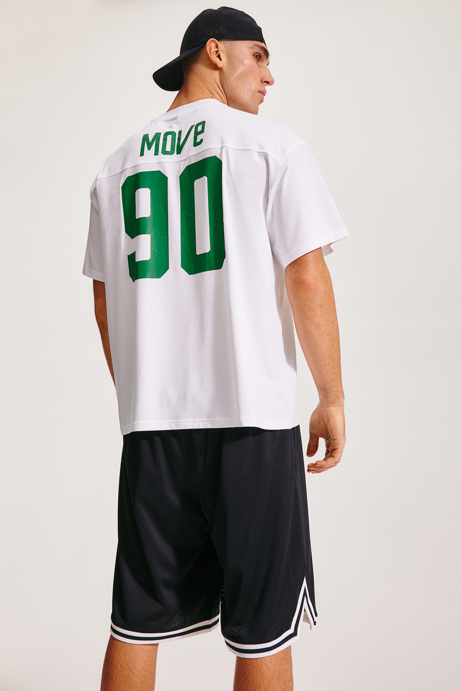 Loose Fit Sports top in DryMove™ - White/Move 90/Black - 4