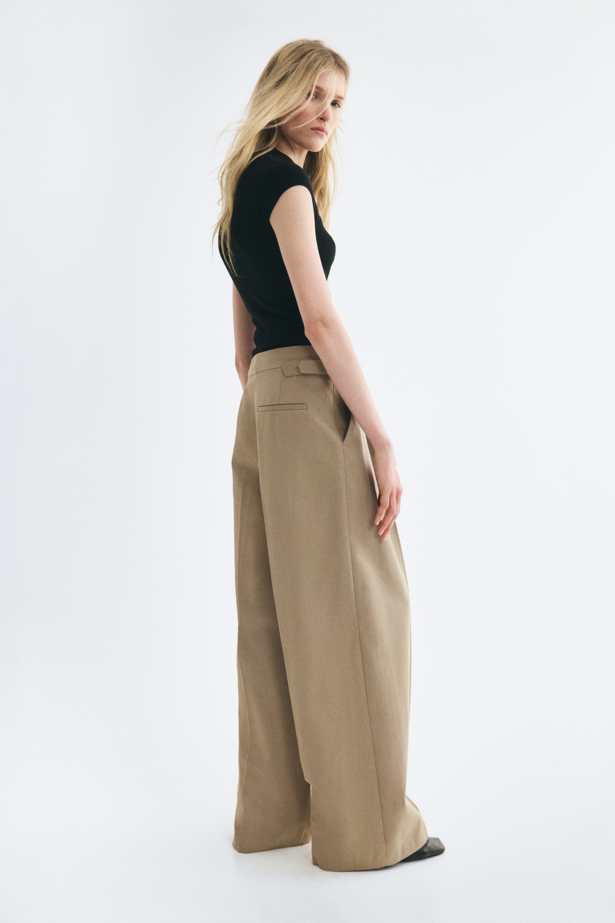 Wide-Leg Dress Pants
