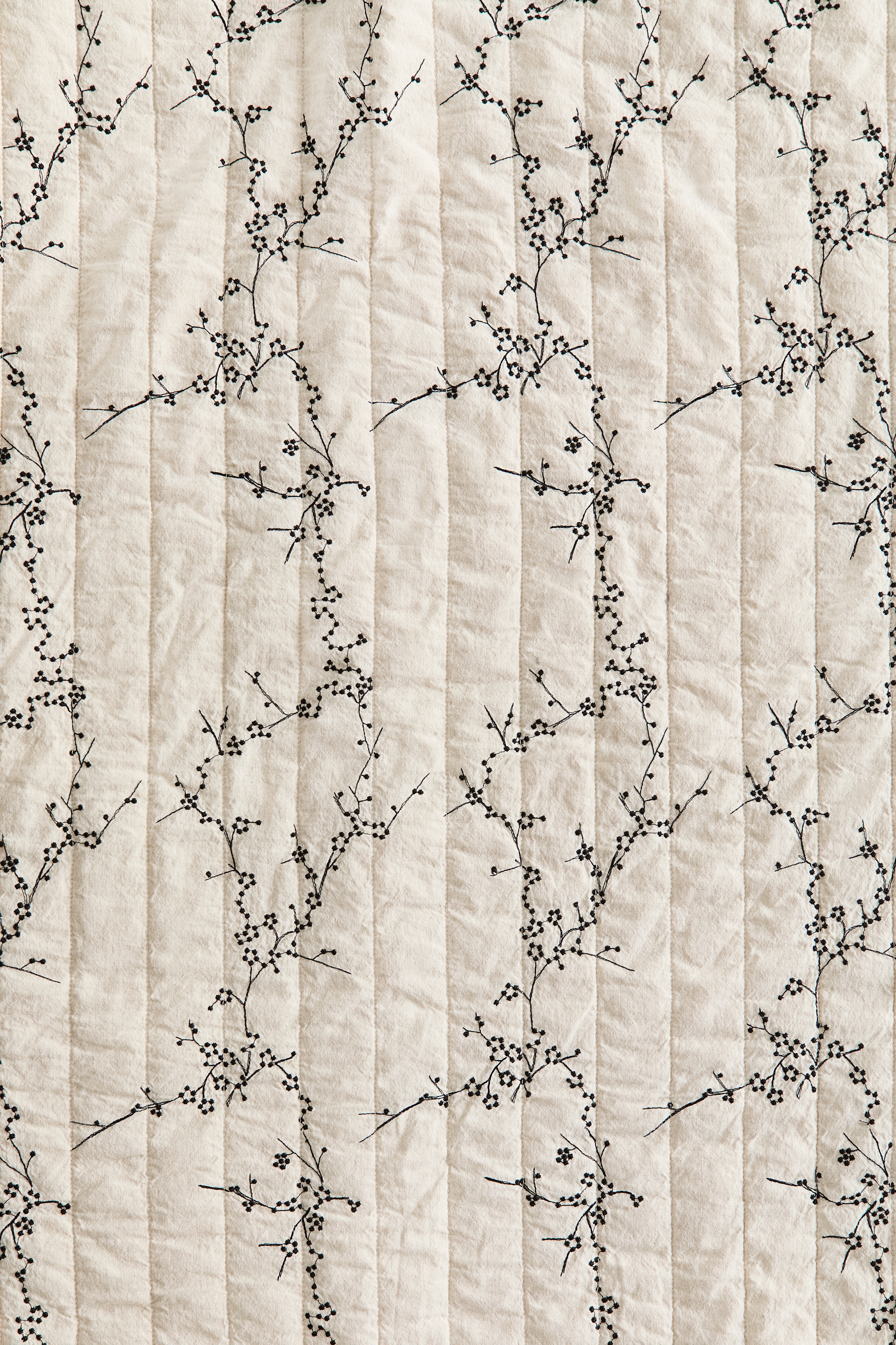 Embroidered-Detail Linen-Blend Blanket - Thumbnail 4