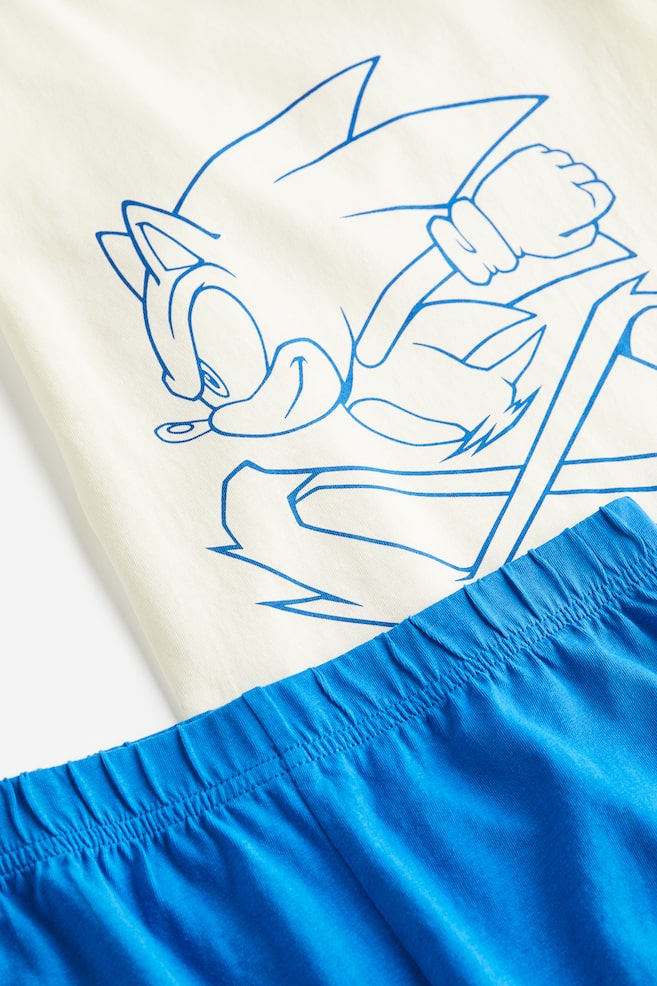 Pyjama T-shirt and shorts - Blue/Sonic the Hedgehog/White/Stranger Things/Black/PlayStation/Bright blue/Sonic the Hedgehog - 2
