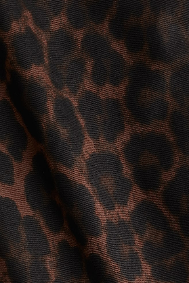 Pencil Skirt-Brown/leopard print - 3