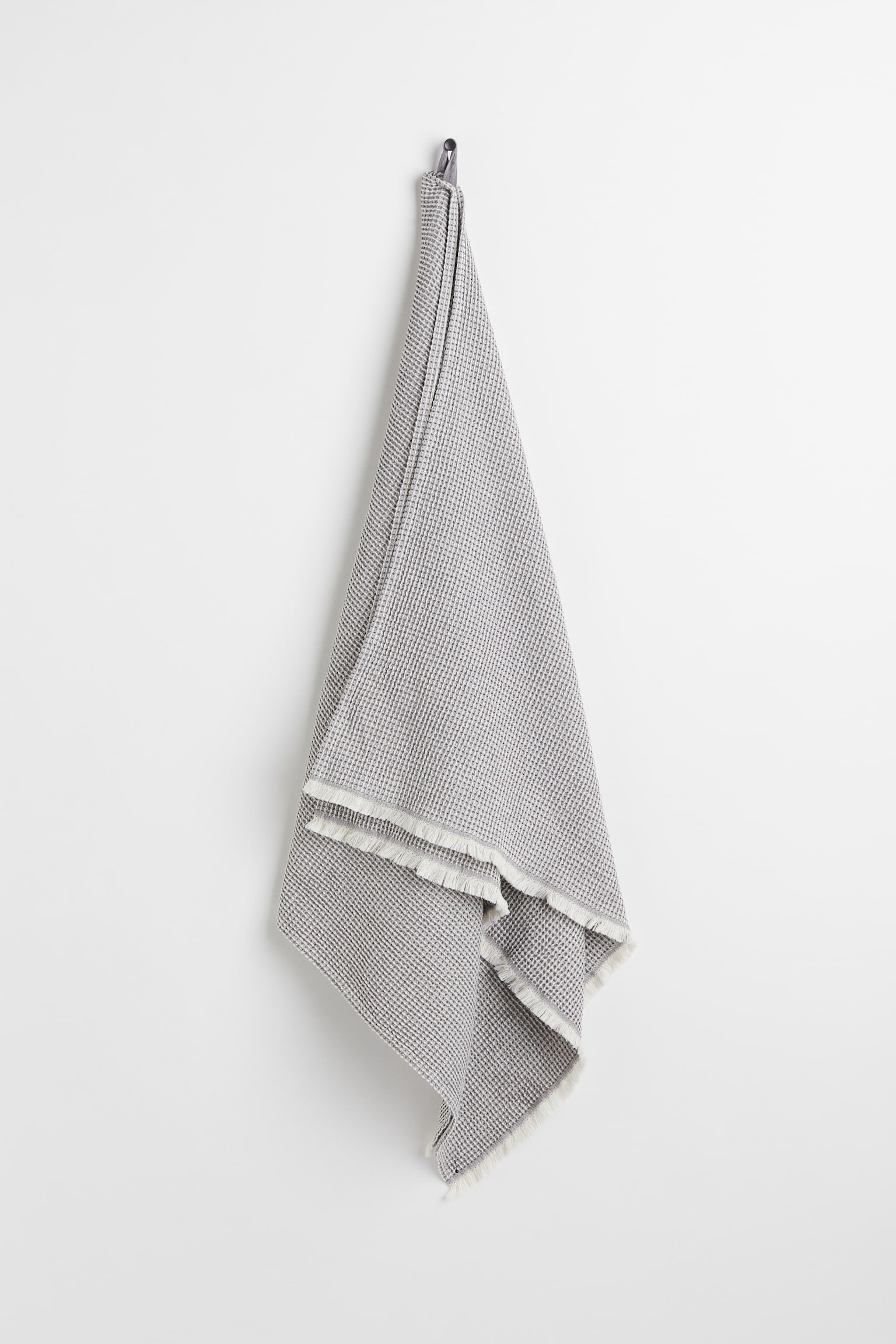 Waffled bath towel - Grey/White marl/Light greige - 1