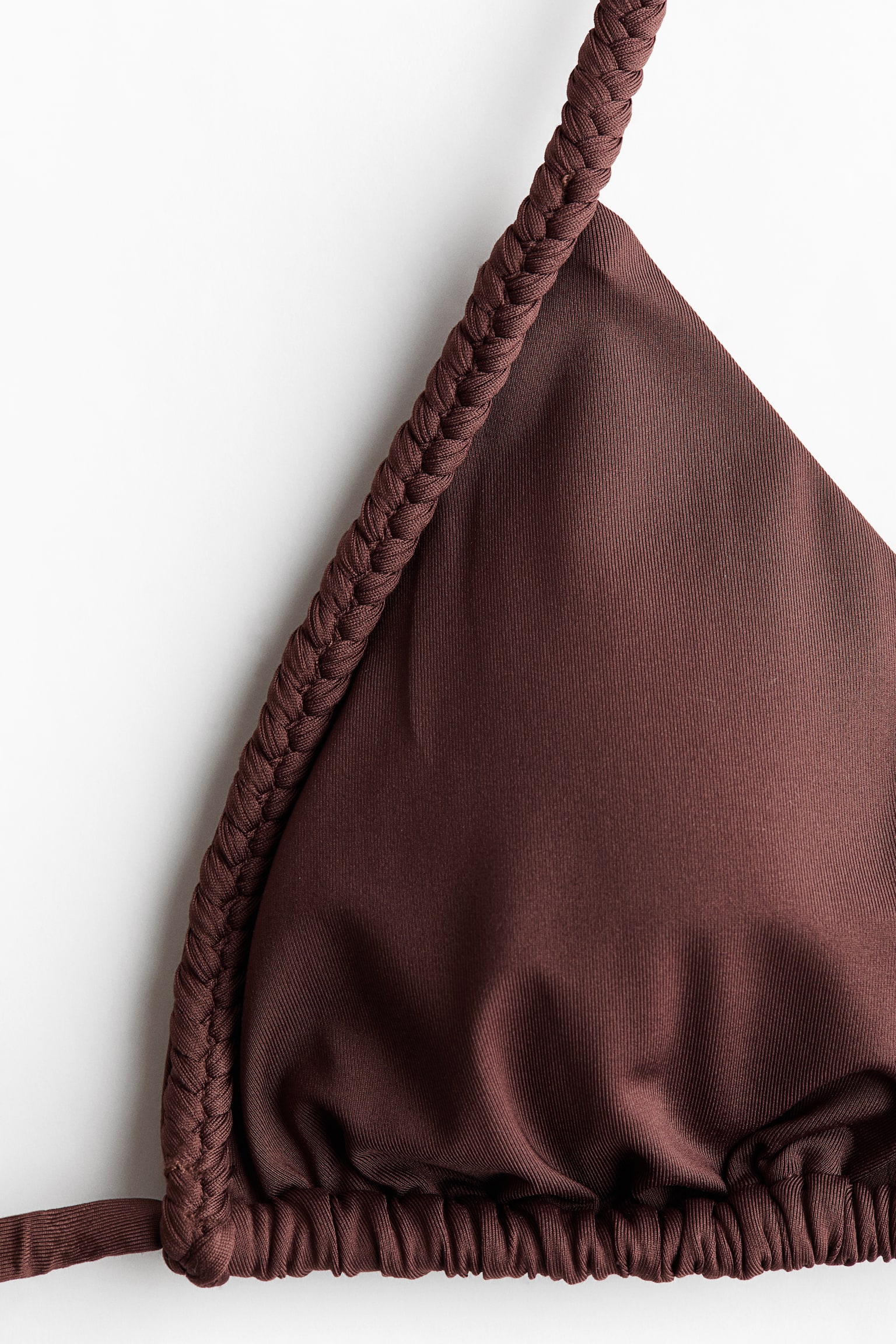 Горнище на бански костюм с подплънки - Тъмнокафяв - 4